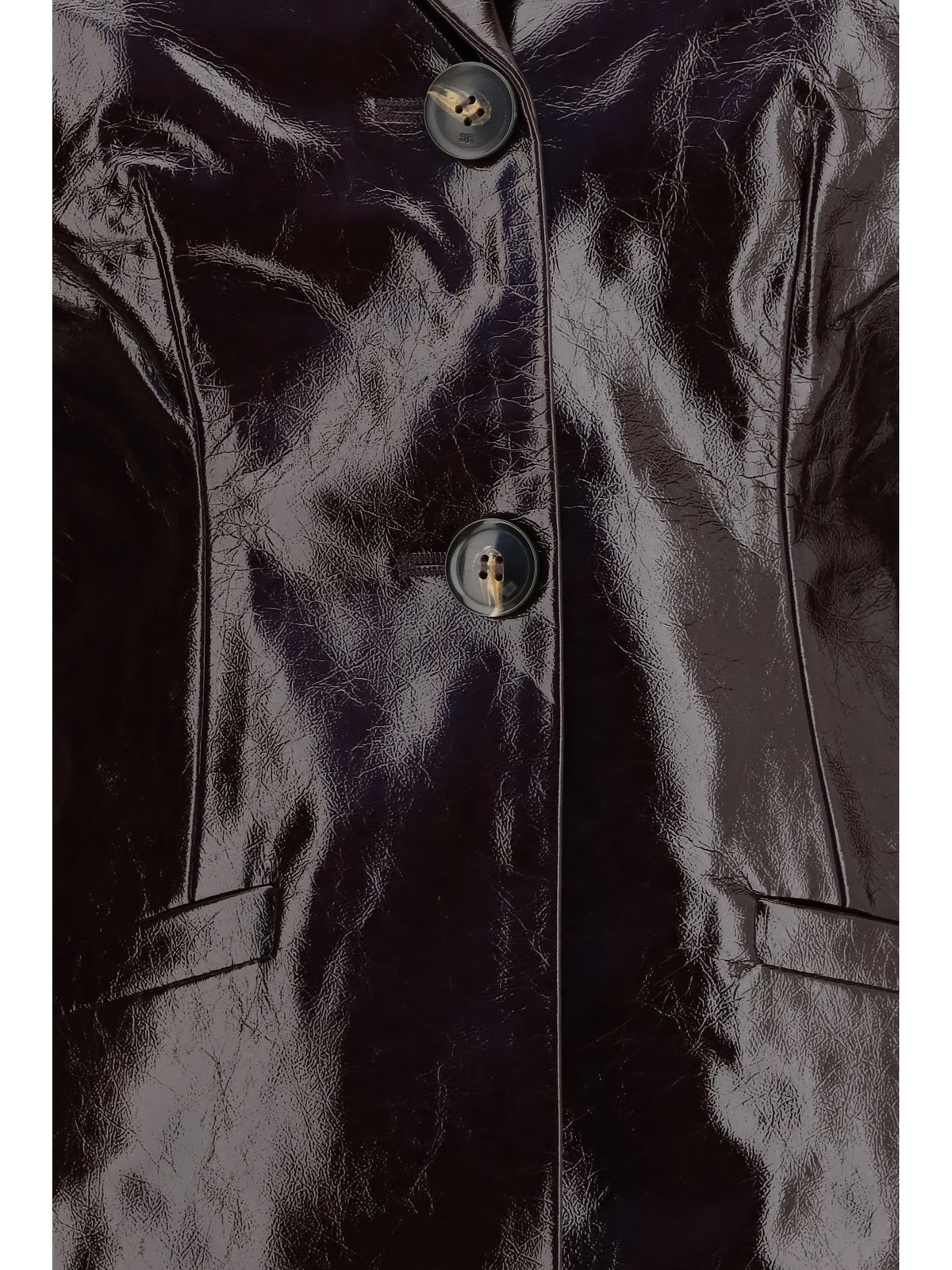 Ganni Women Future Glossy-Finish Jacket GANNI
