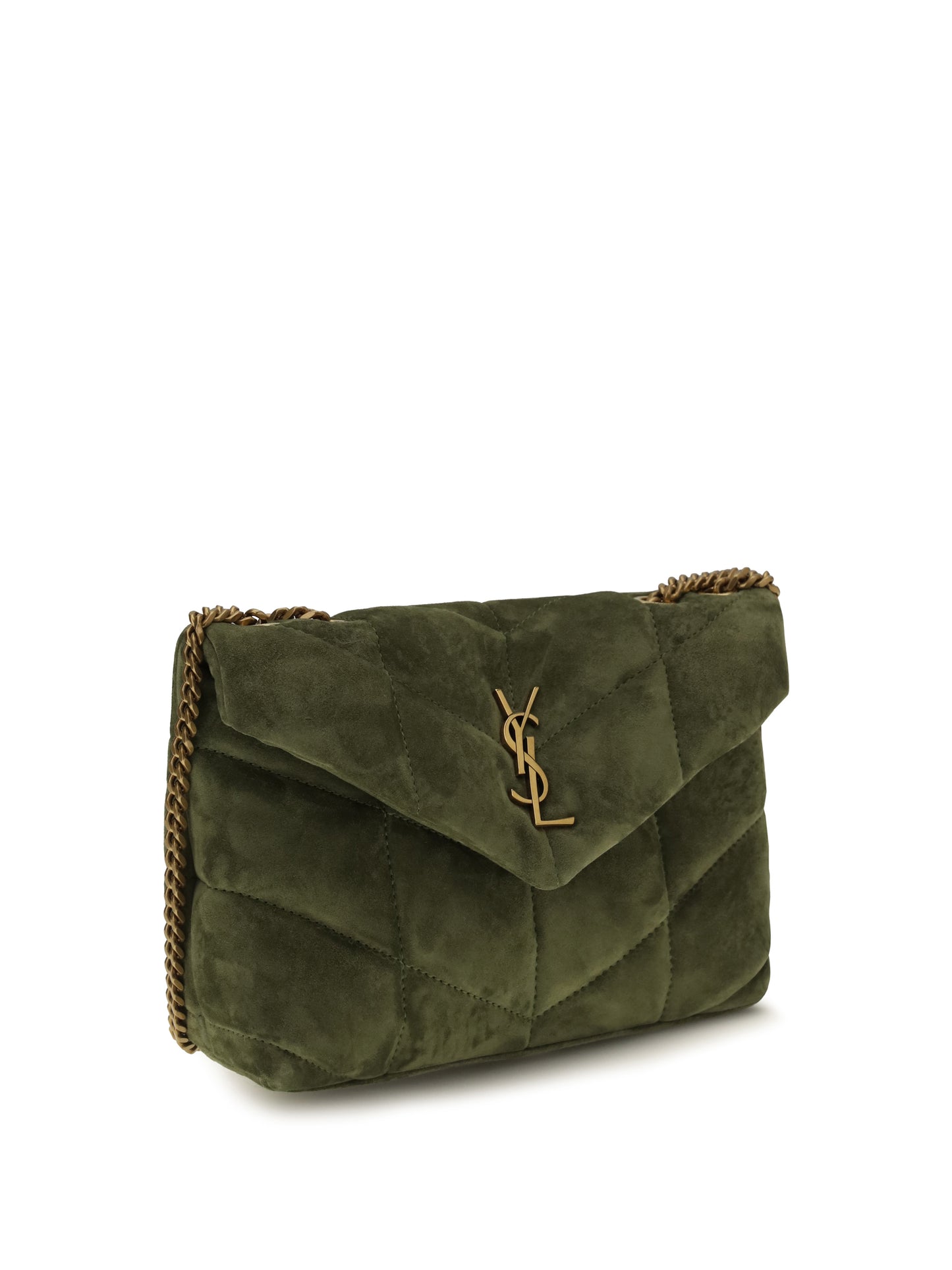 Saint Laurent Women Loulou Puffer Toy Suede Shoulder Bag SAINT LAURENT
