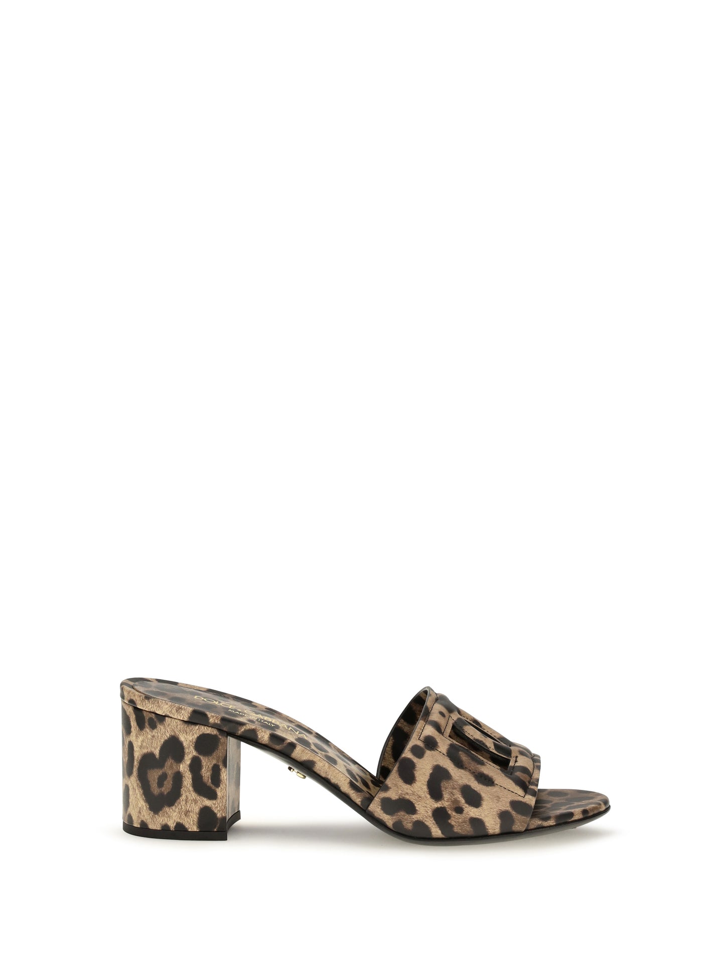 Dolce & Gabbana Women Leopard Print Leather Mules DOLCE & GABBANA