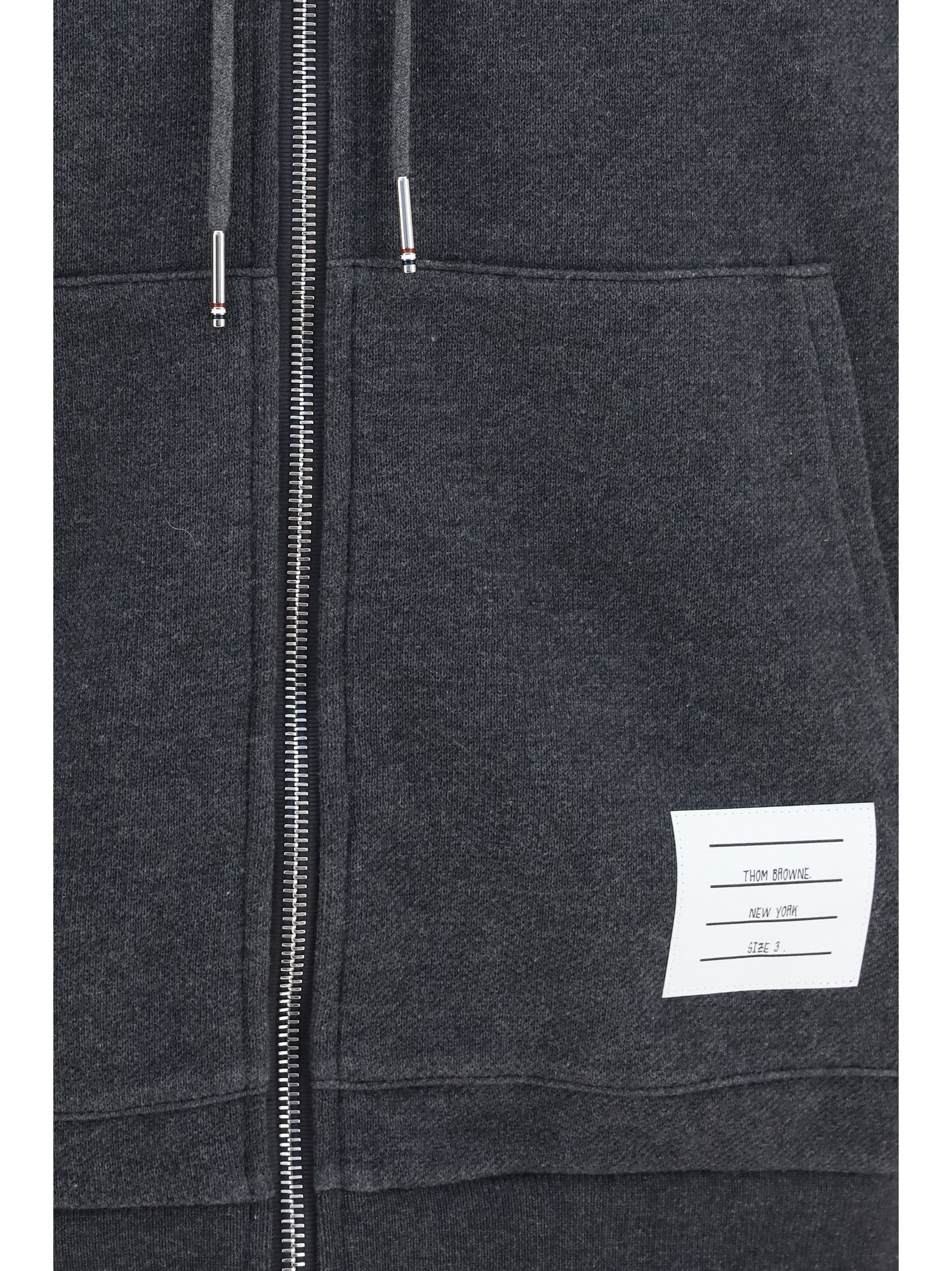Thom Browne Men Classic Loopback 4-Bar Zip-Up Hoodie THOM BROWNE