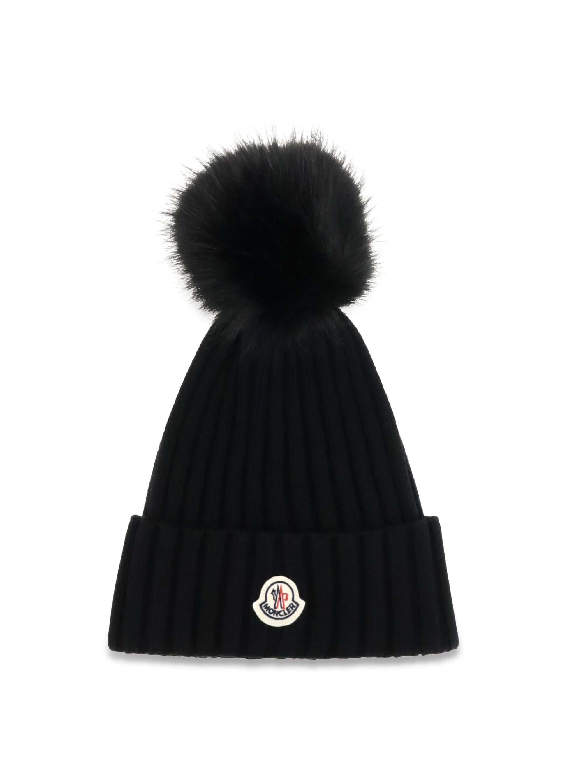 Moncler Women Wool Hat With Pon Pon MONCLER