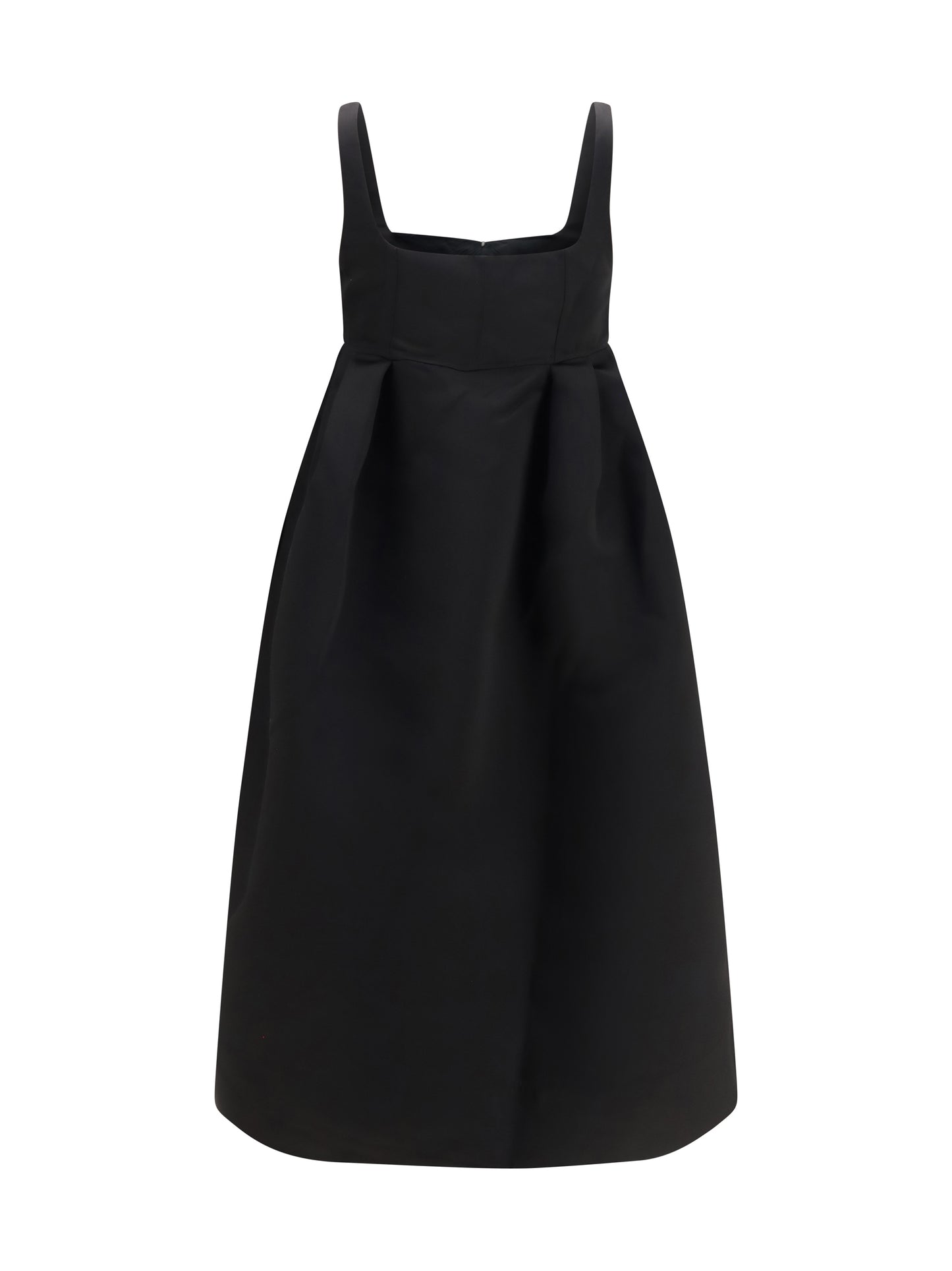 Ganni Women Duchesse Satin Midi Dress With Corset GANNI