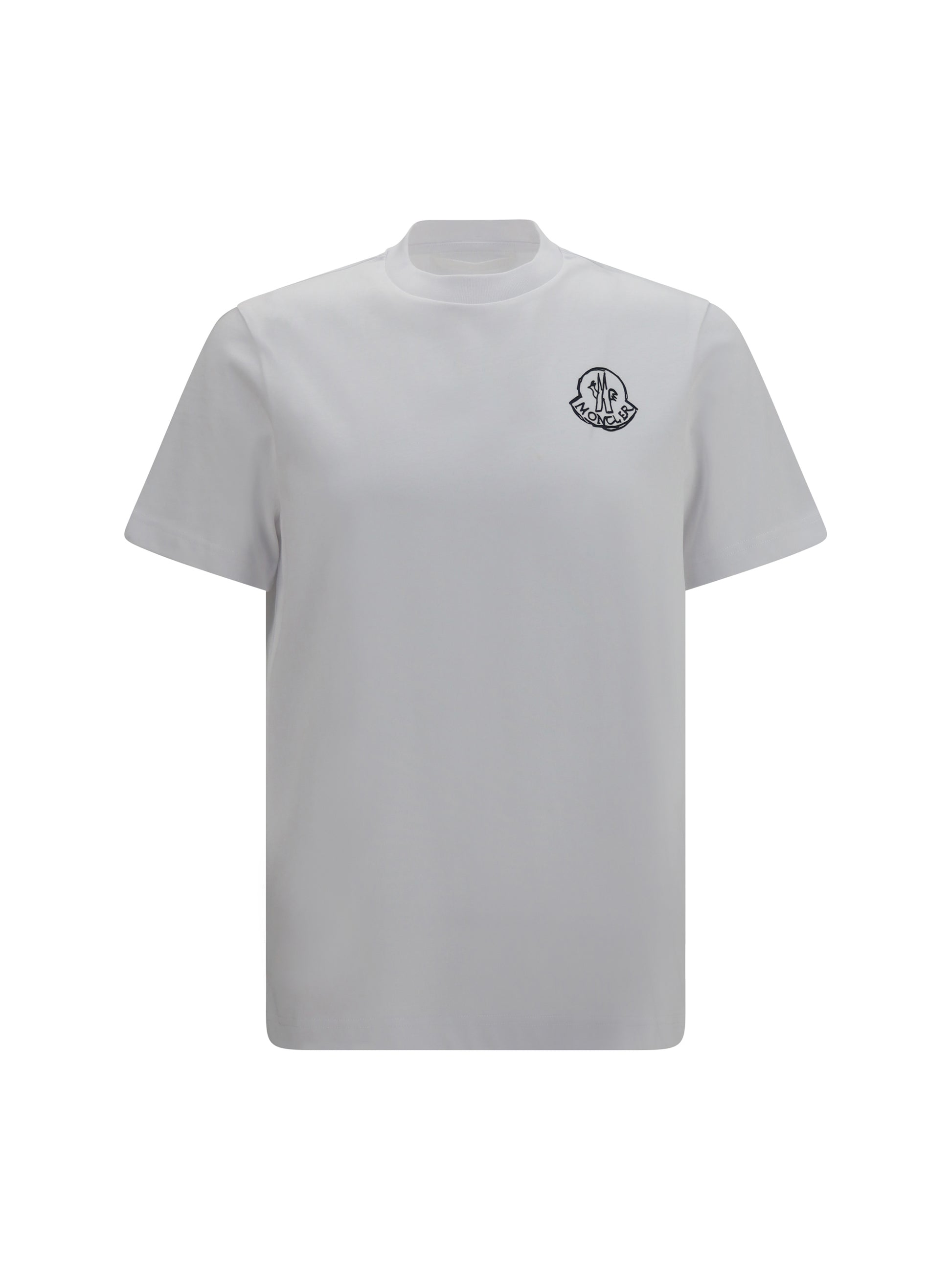 Moncler Men Logo Patch Cotton Jersey T-Shirt MONCLER