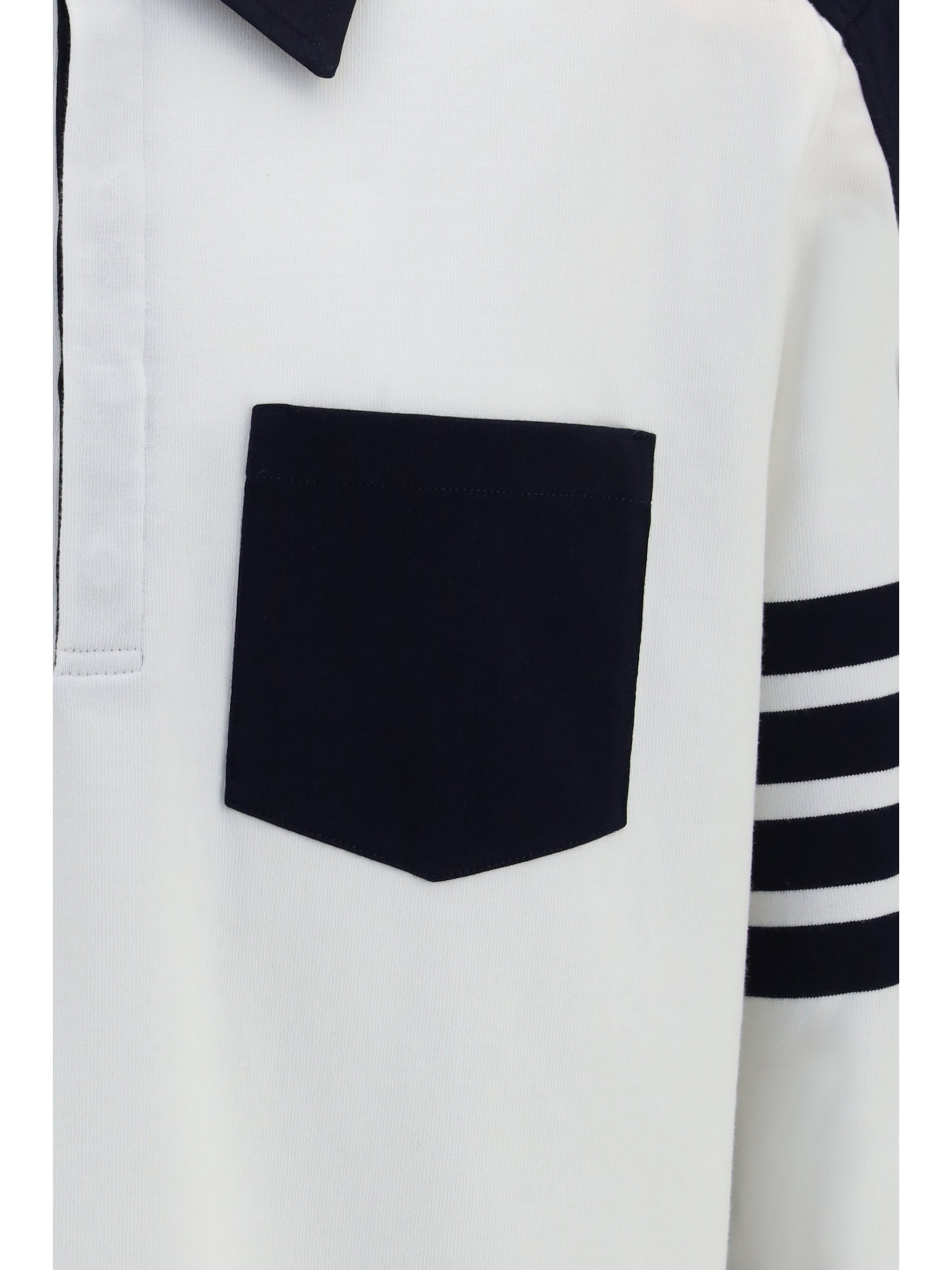 Thom Browne Men Oversized Colorblock Rugby Polo THOM BROWNE