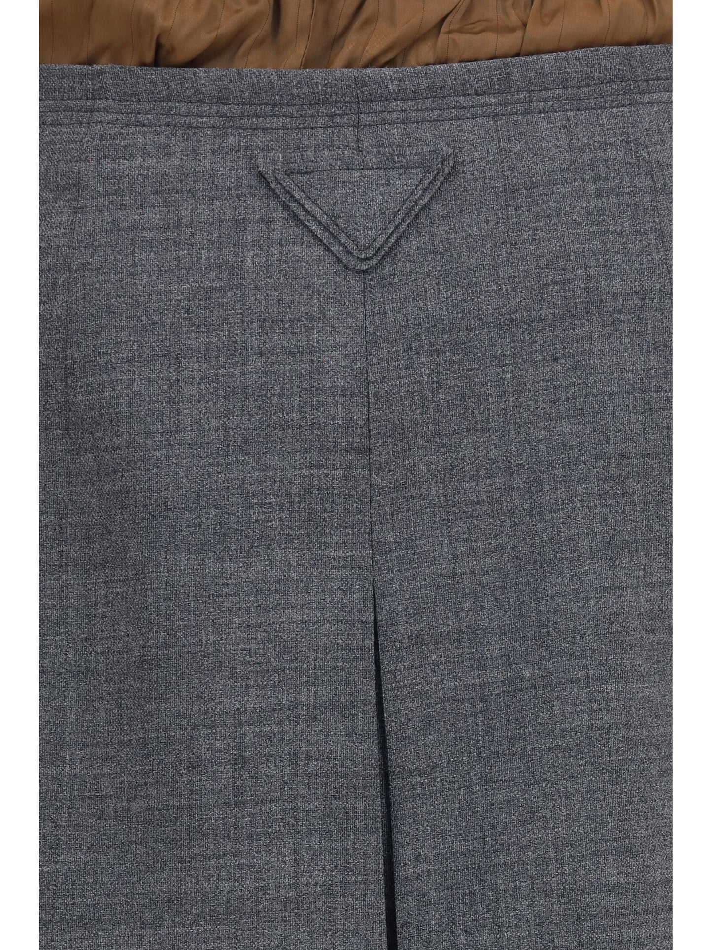 Prada Women Midi Skirt With Topstitching PRADA