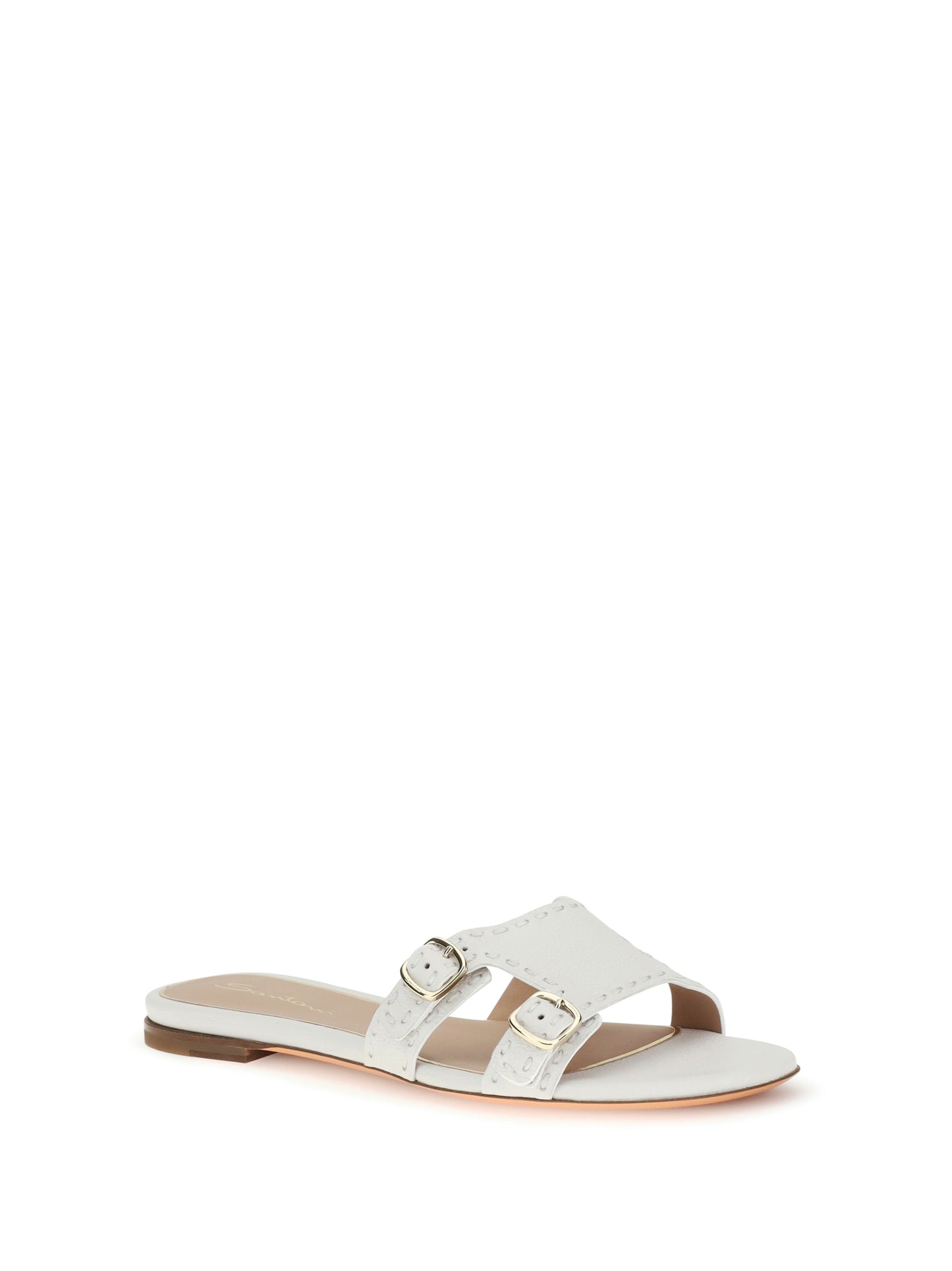 Santoni Women Low Leather Sandals SANTONI