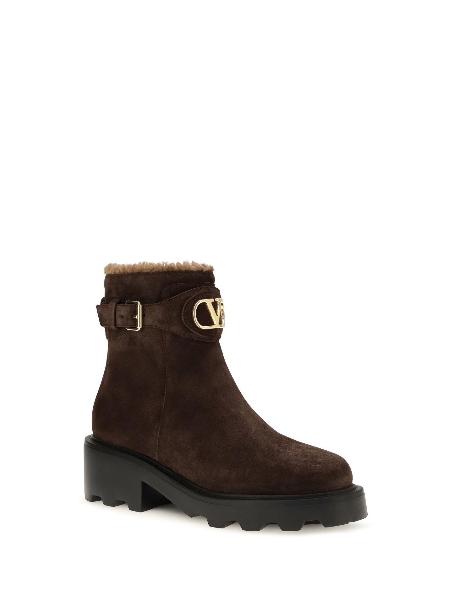 Valentino Garavani Women Vlogo Signature Leather Ankle Boots VALENTINO GARAVANI