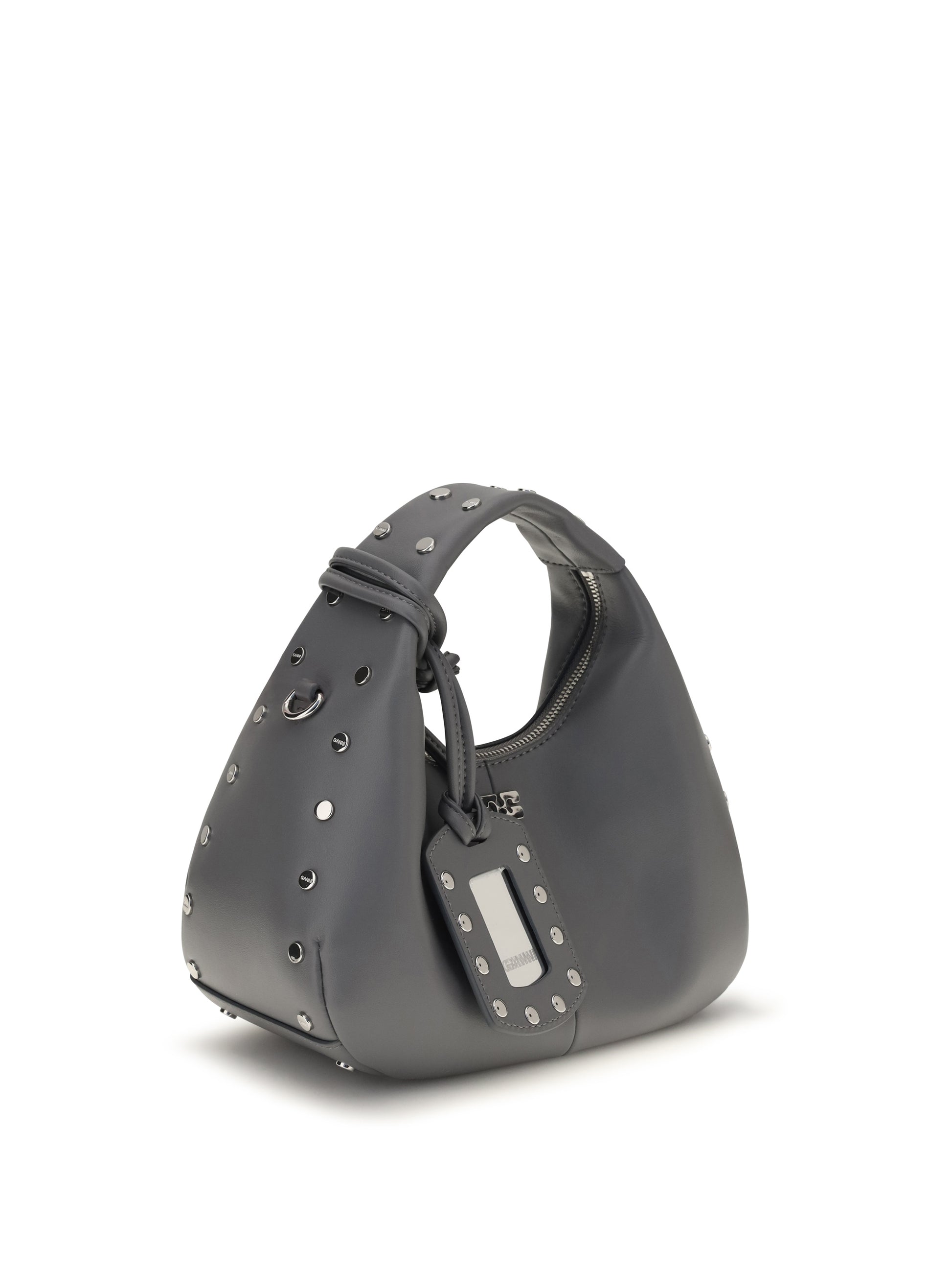Ganni Women Mini Studded Hobo Handbag GANNI