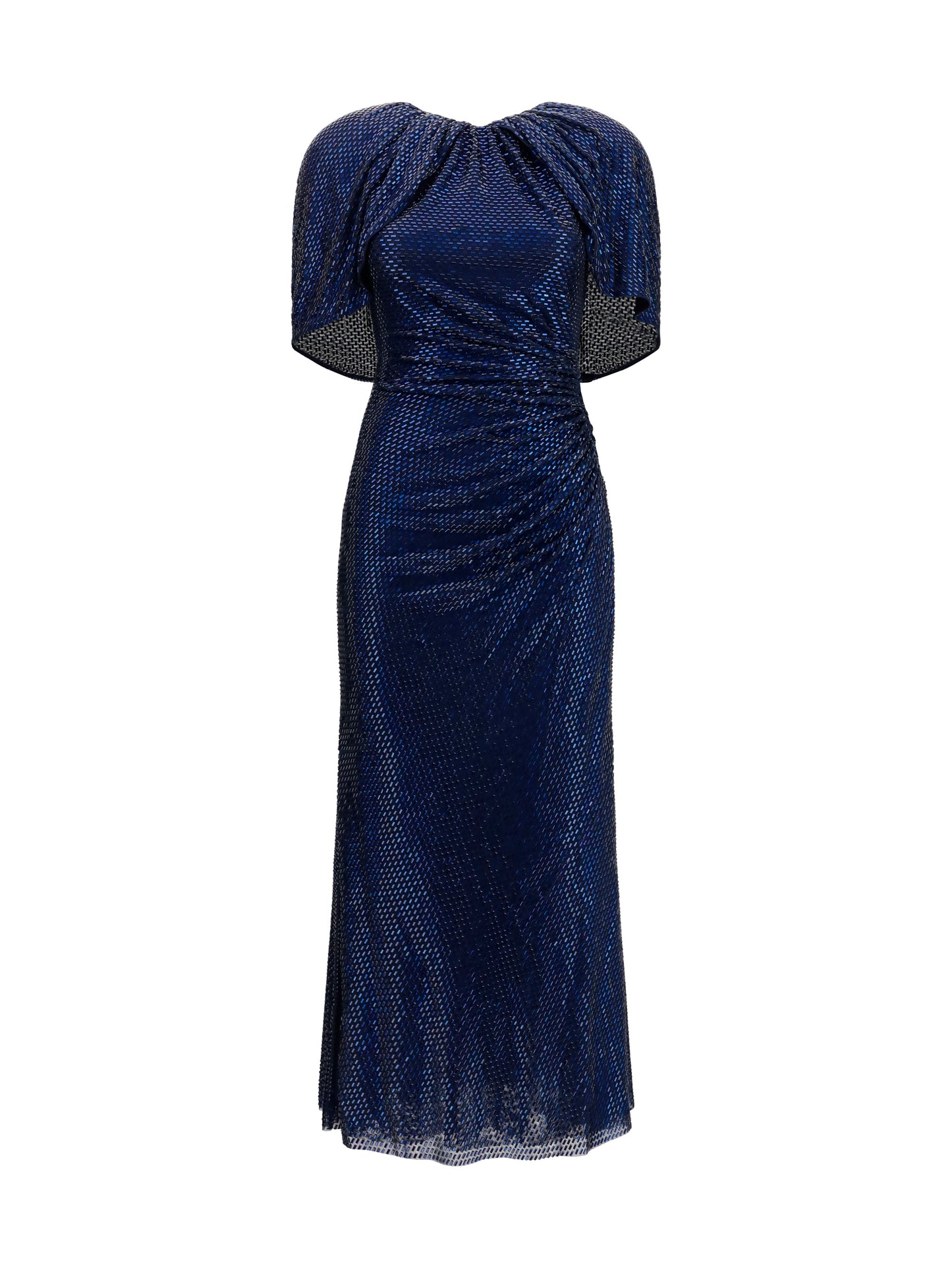 Self-Portrait Women Midi Dress With Cape Sleeves And Crystals SELF-PORTRAIT