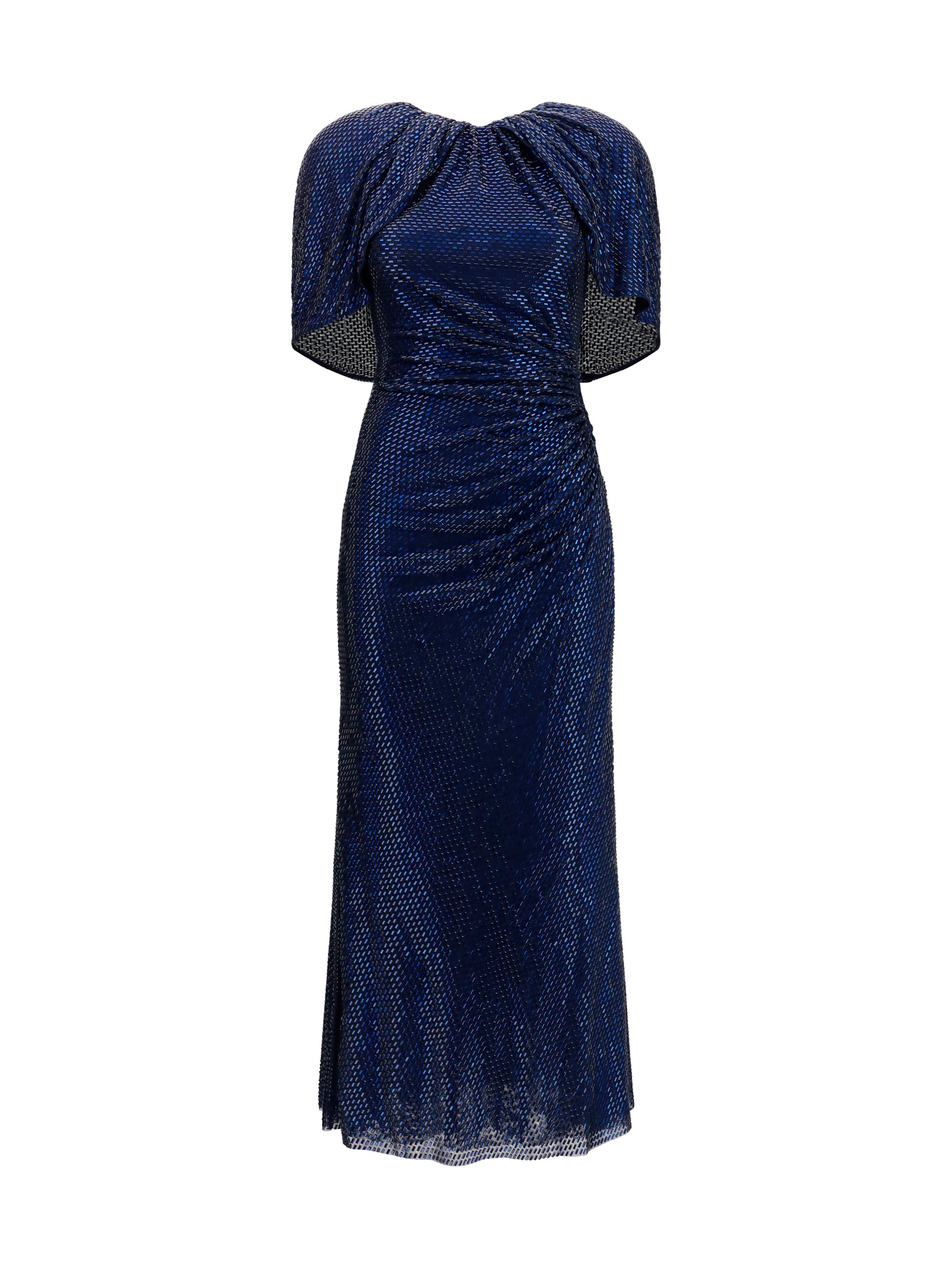 Self-Portrait Women Midi Dress With Cape Sleeves And Crystals SELF-PORTRAIT