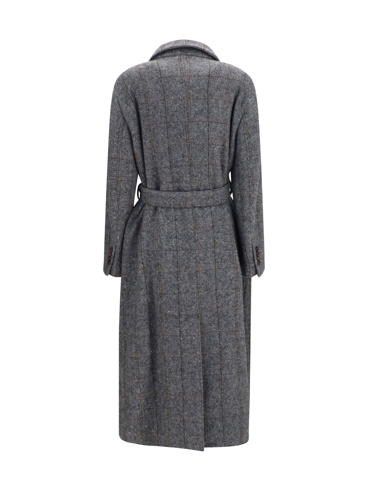 Brunello Cucinelli Women Long Alpaca-Blend Coat With Belt BRUNELLO CUCINELLI