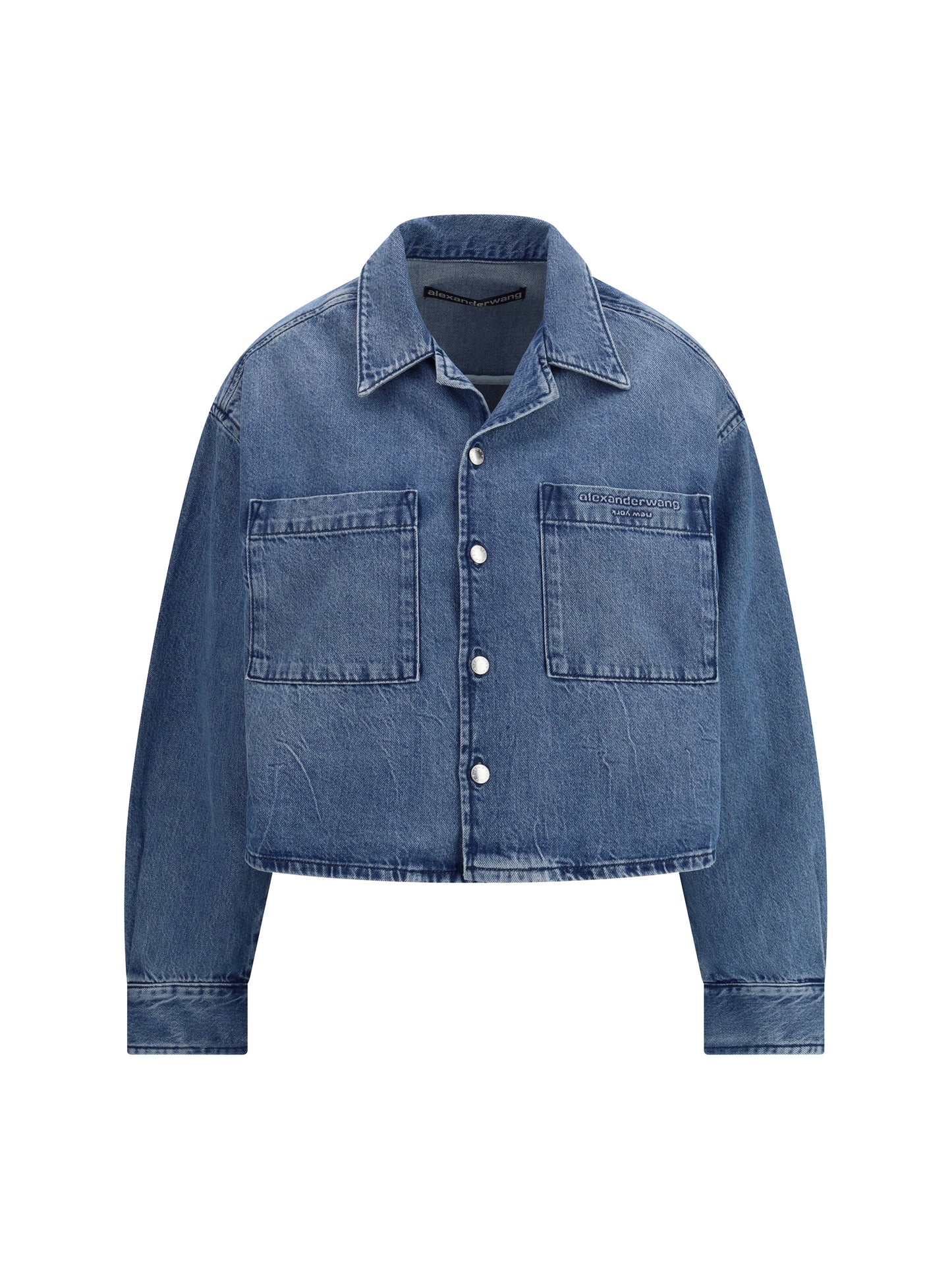Alexander Wang Women Cropped Denim Shirt ALEXANDER WANG