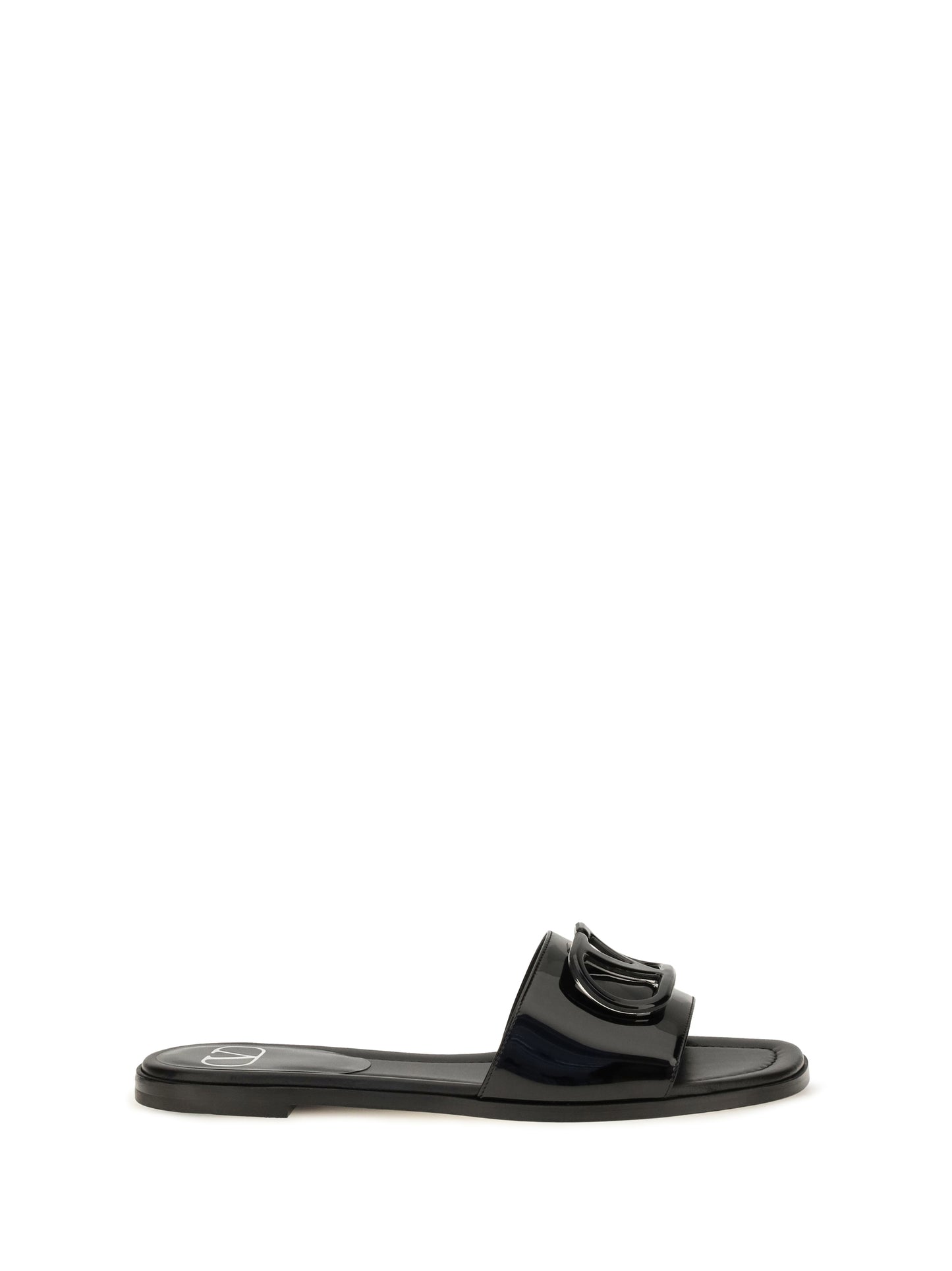Valentino Garavani Women Vlogo Patent Leather Slide Sandals VALENTINO GARAVANI