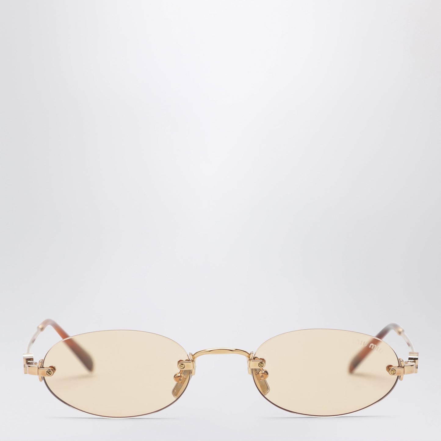 Miu Miu Miu Miu Logo Sunglasses In Gold/Pink Women MIU MIU