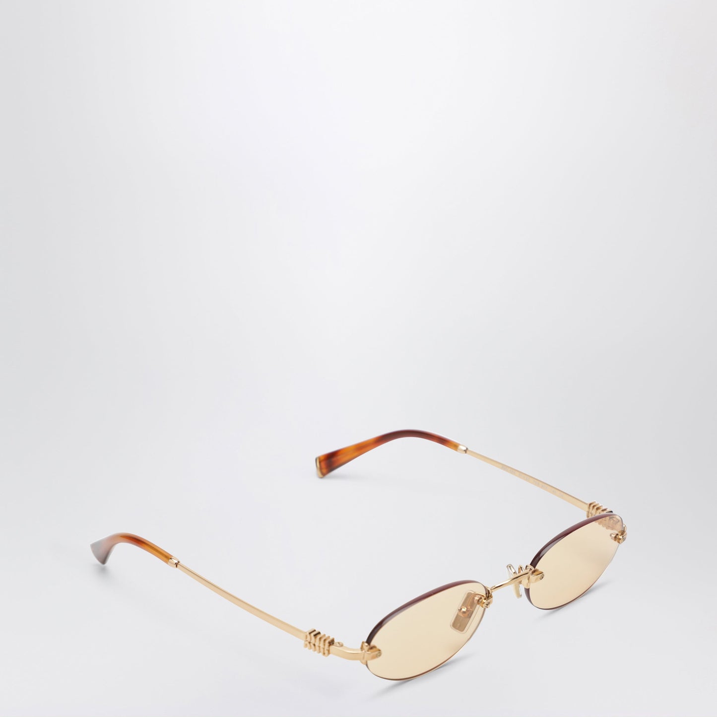 Miu Miu Miu Miu Logo Sunglasses In Gold/Pink Women MIU MIU