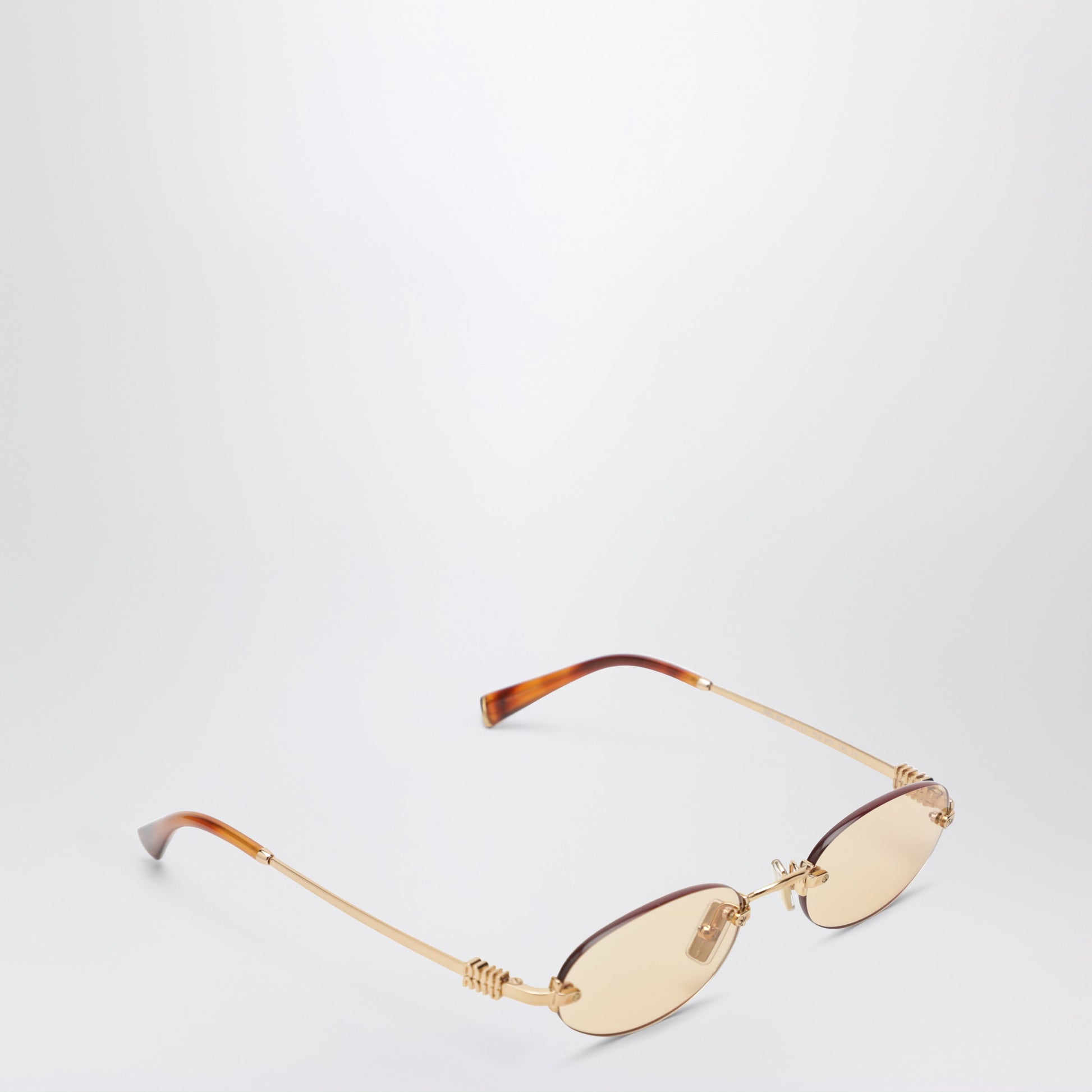 Miu Miu Miu Miu Logo Sunglasses In Gold/Pink Women MIU MIU