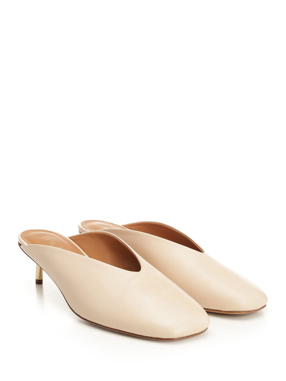 Forte_Forte Women Laminated Leather Clog With Metal Heel FORTE FORTE