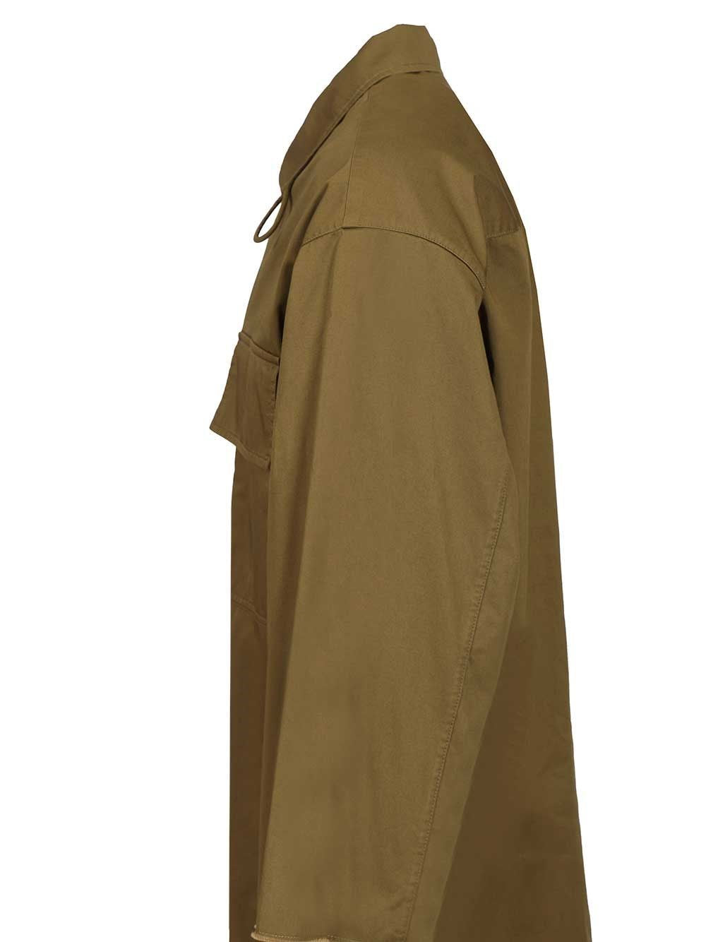 Celine Men Oversized Shirt In Cotton And Linen Twill CELINE