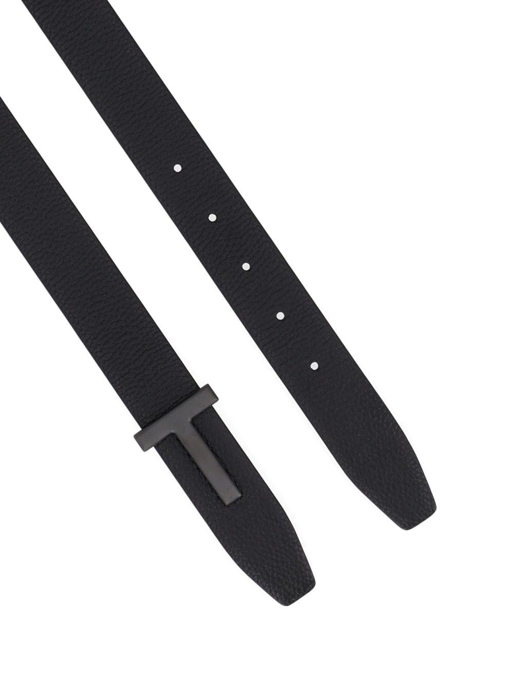 Tom Ford Men Reversible Grained Leather Belt TOM FORD
