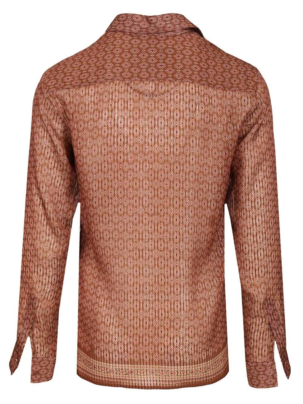 Valentino Garavani Men Silk Shirt With Geometric Print VALENTINO GARAVANI