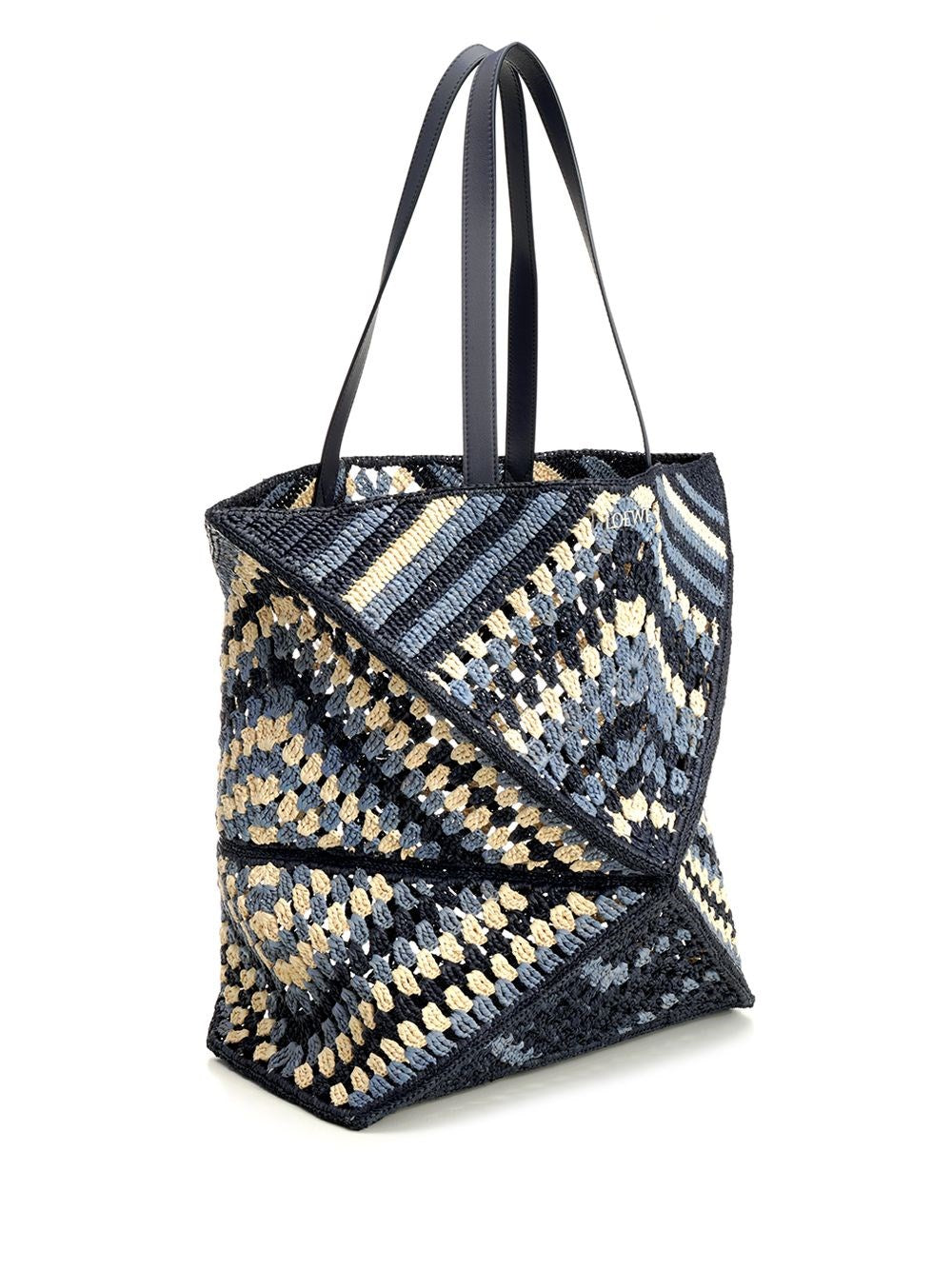 Loewe Paula's Ibiza Men Puzzle Fold Xl Tote Bag In Raffia LOEWE
