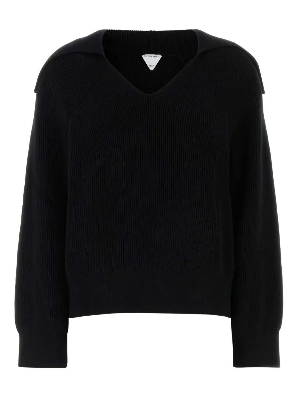 Bottega Veneta Women English Ribbed Cotton Sweater BOTTEGA VENETA