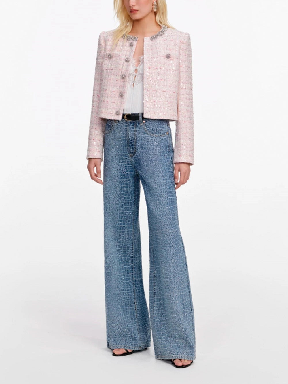Self-Portrait Women Sequin Boucle Jacket SELF-PORTRAIT