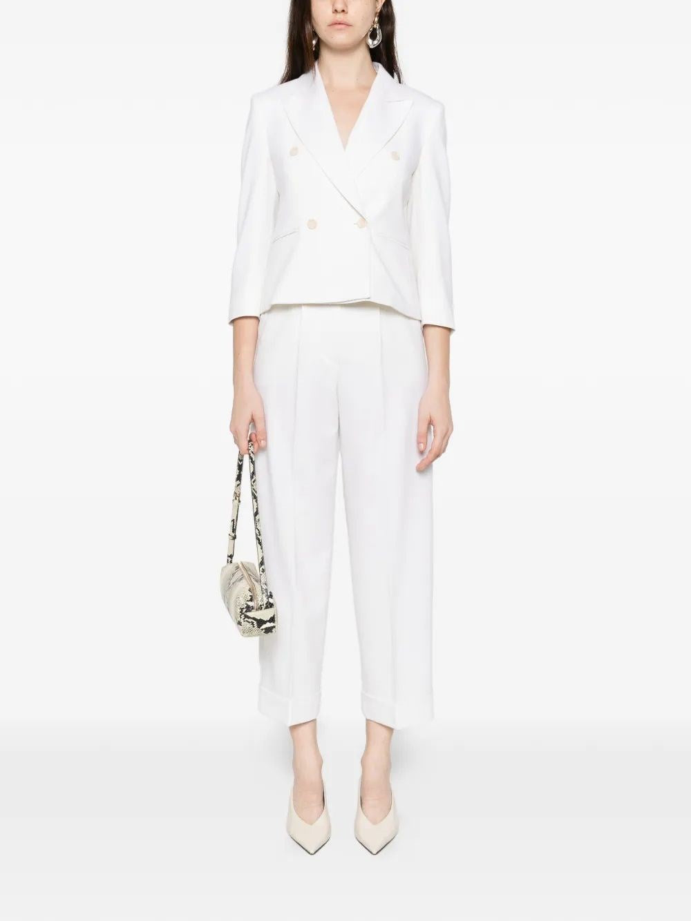 Max Mara Women Wool Canvas Crop Blazer MAX MARA