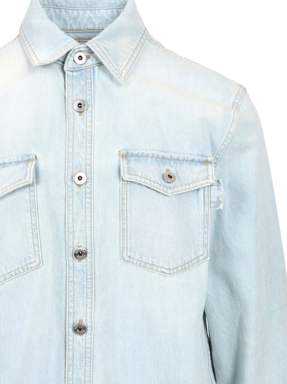 Bottega Veneta Men Extra Bleach Wash Denim Shirt BOTTEGA VENETA