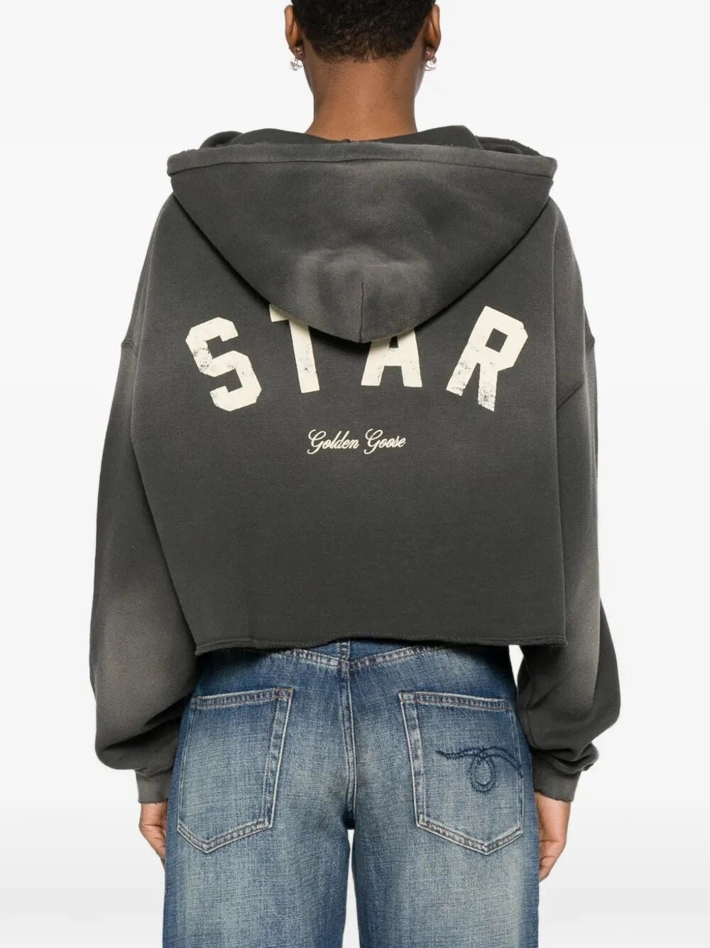 Golden Goose Women `Star` Oversize Cropped Hoodie GOLDEN GOOSE
