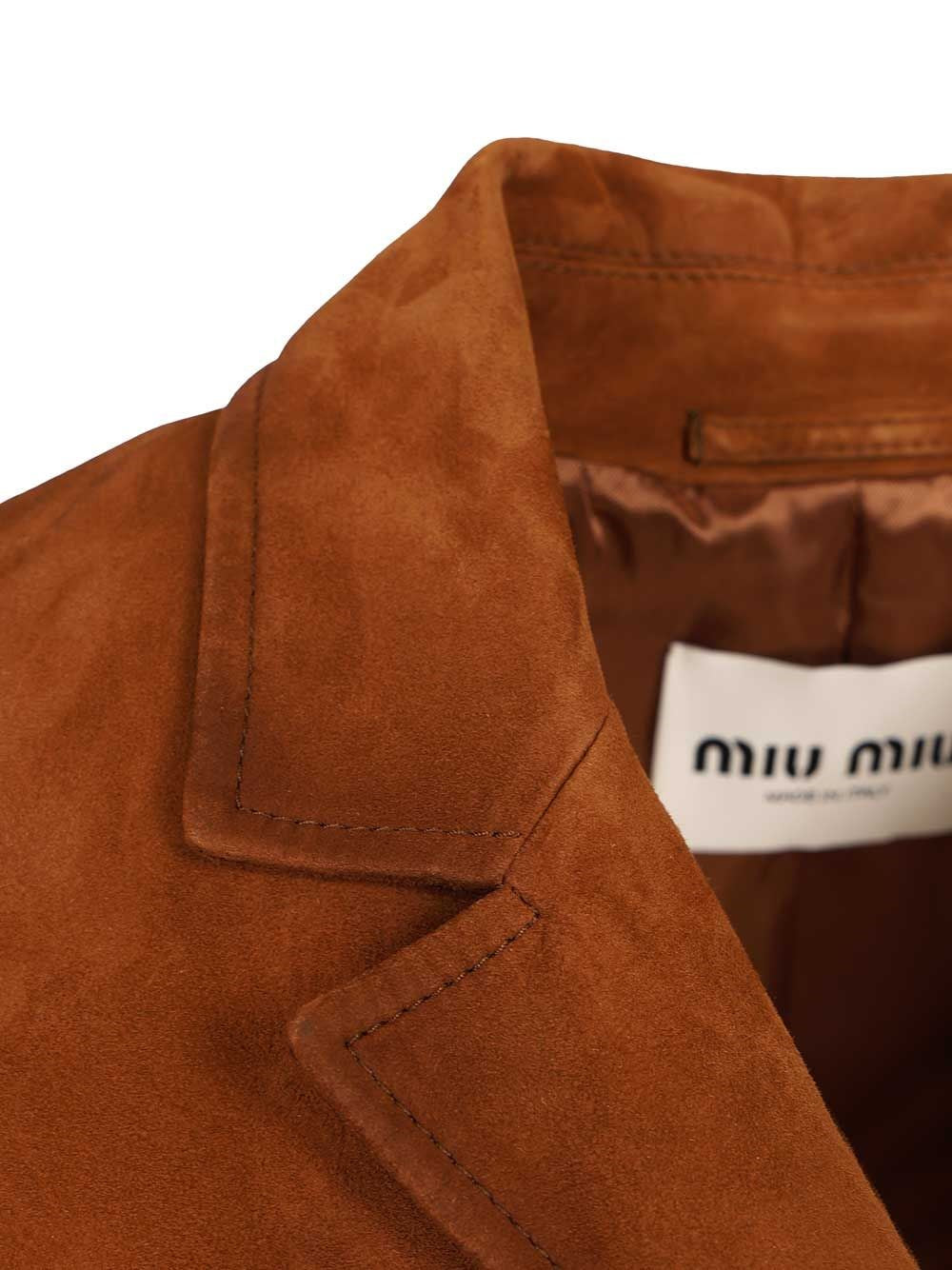 Miu Miu Women Suede Jacket MIU MIU