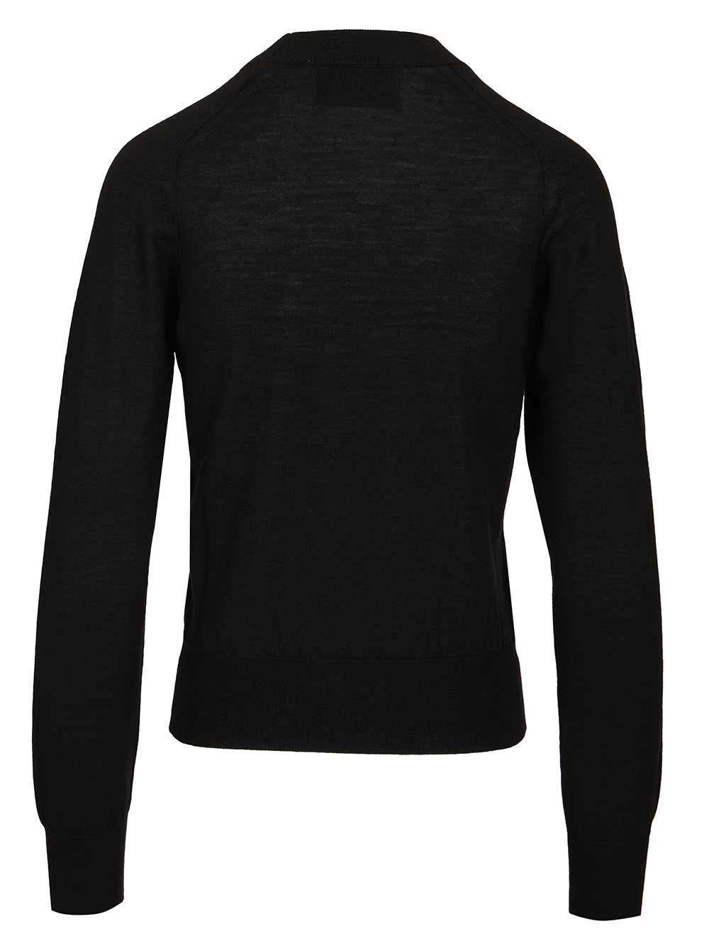 Ami Women Quota -Crewneck Sweater With Contrasted Ami De Coeur AMI PARIS