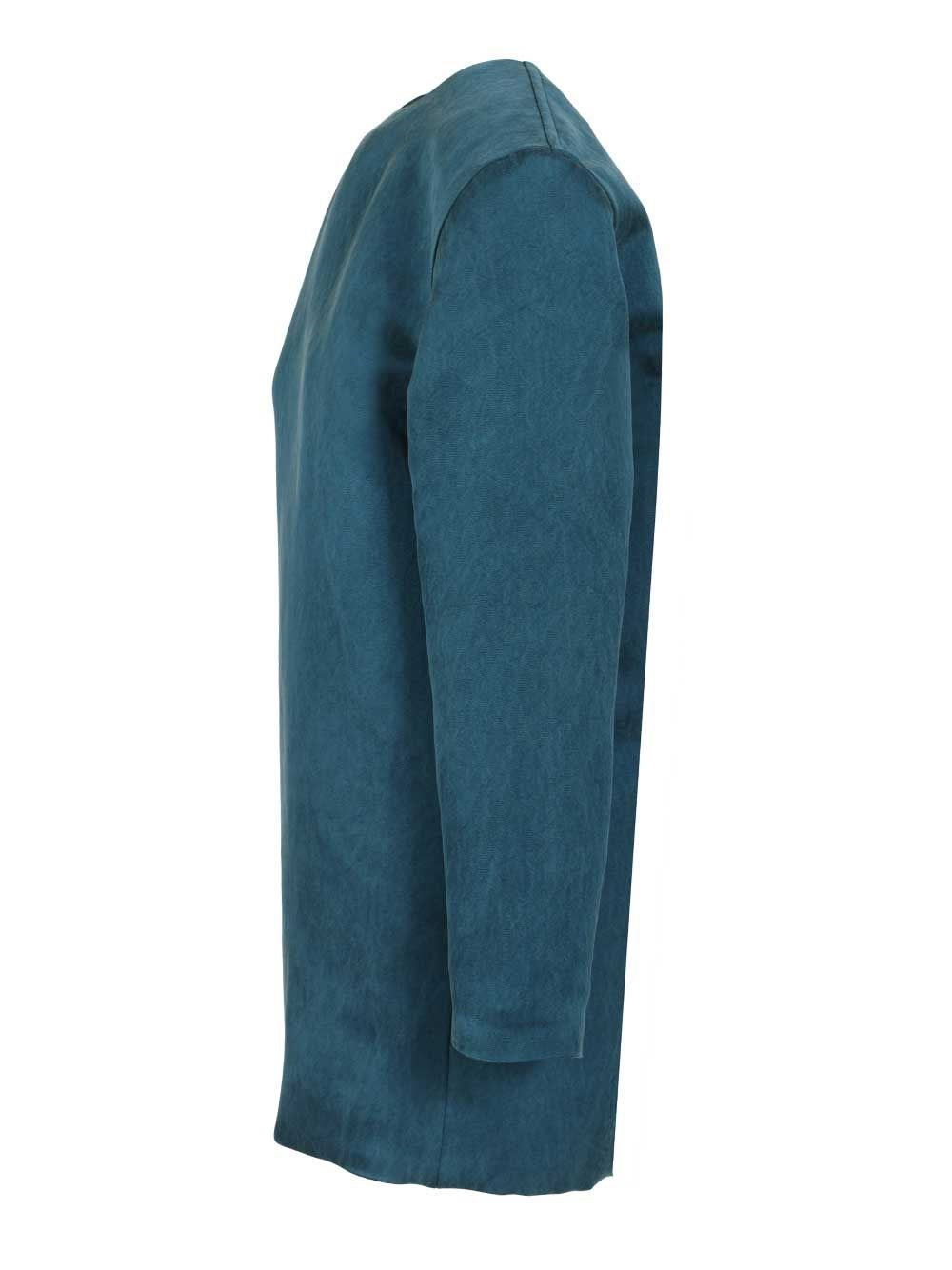 Saint Laurent Women Stonewashed Silk Satin Boxy Dress SAINT LAURENT