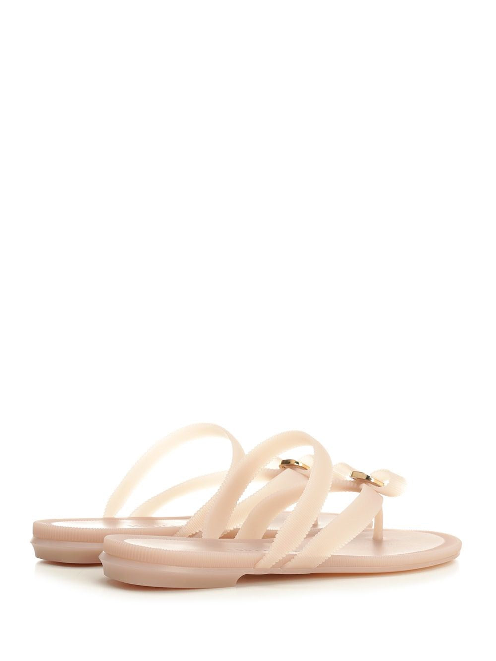 Ferragamo Women Vara Flip-Flops With Jelly Bow FERRAGAMO