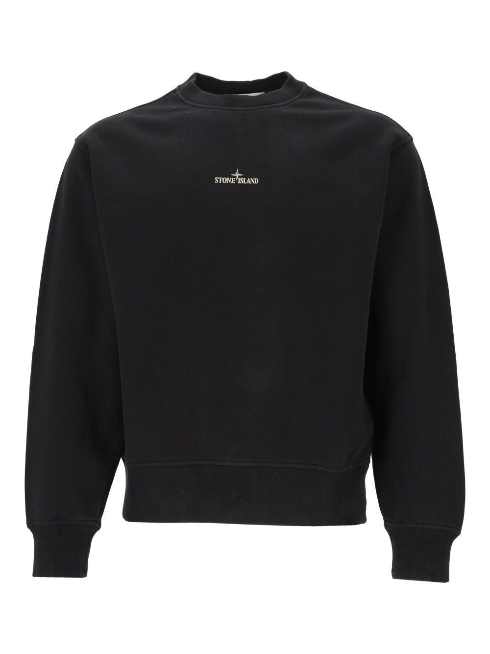 Stone Island Men Organic Cotton Fleece Crewneck Sweatshirt STONE ISLAND