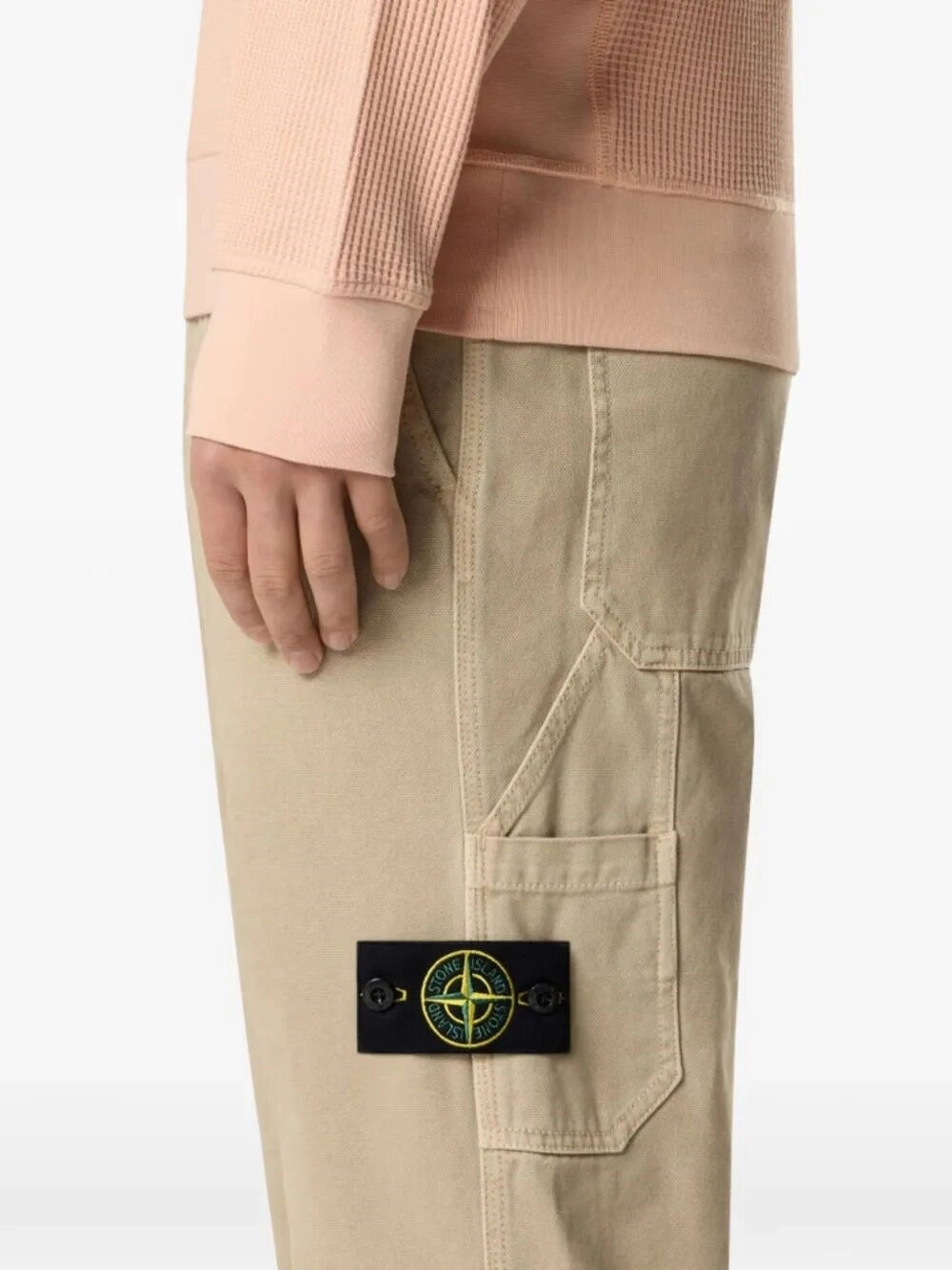 Stone Island Men Organic Panama Cotton `Old` Effect Pants STONE ISLAND