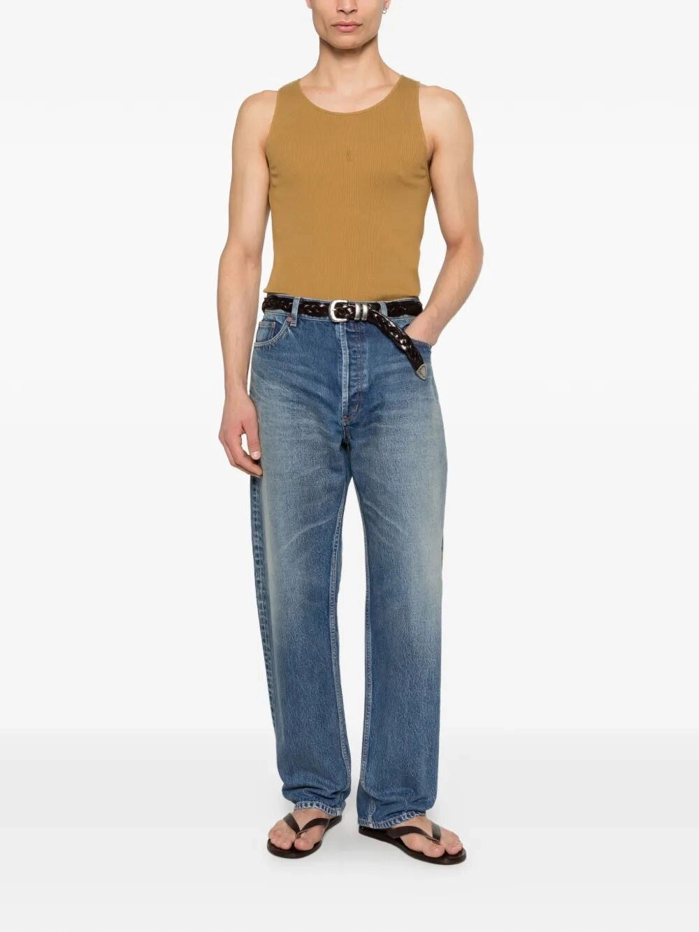 Saint Laurent Men Embroidered Tank Top SAINT LAURENT