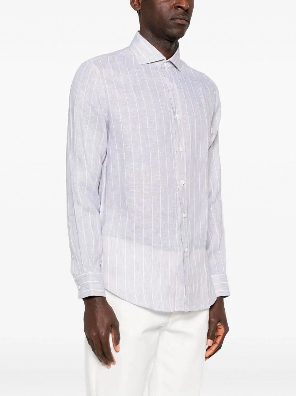 Brunello Cucinelli Men Linen Shirt BRUNELLO CUCINELLI