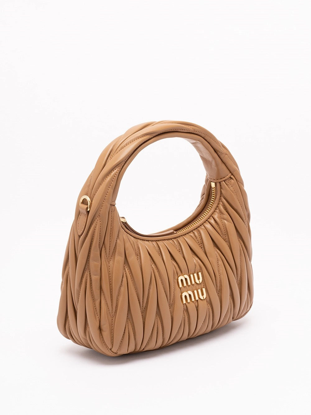 Miu Miu Women `Wander` Matelassé Leather Hobo Bag MIU MIU