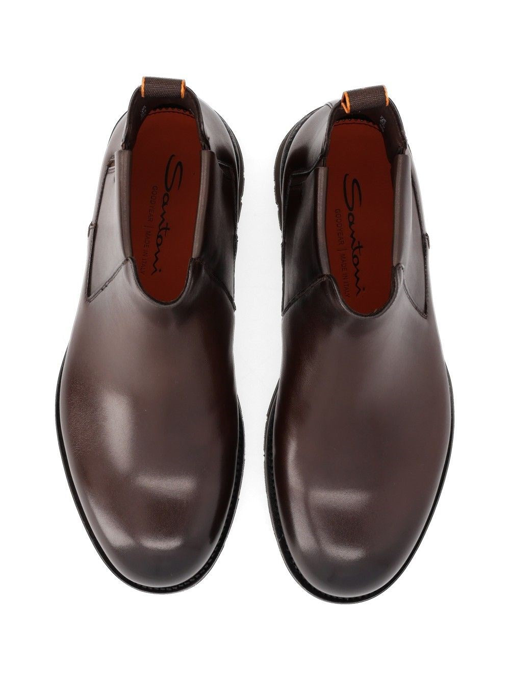 Santoni Men "Gio" Leather Ankle Boots SANTONI