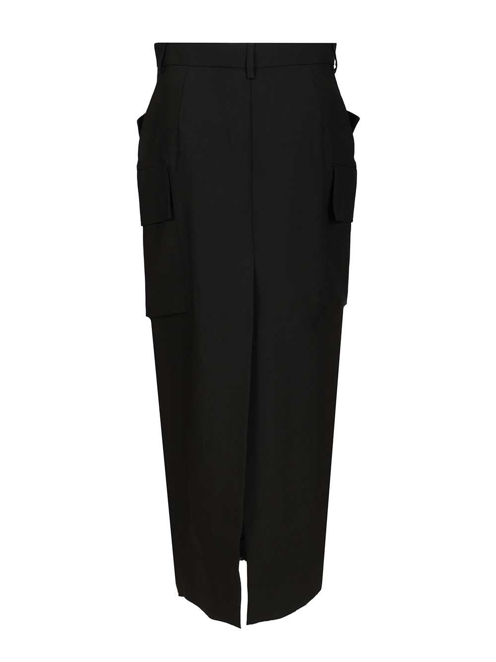 Rick Owens Women Firebanks Wool Midi Skirt RICK OWENS
