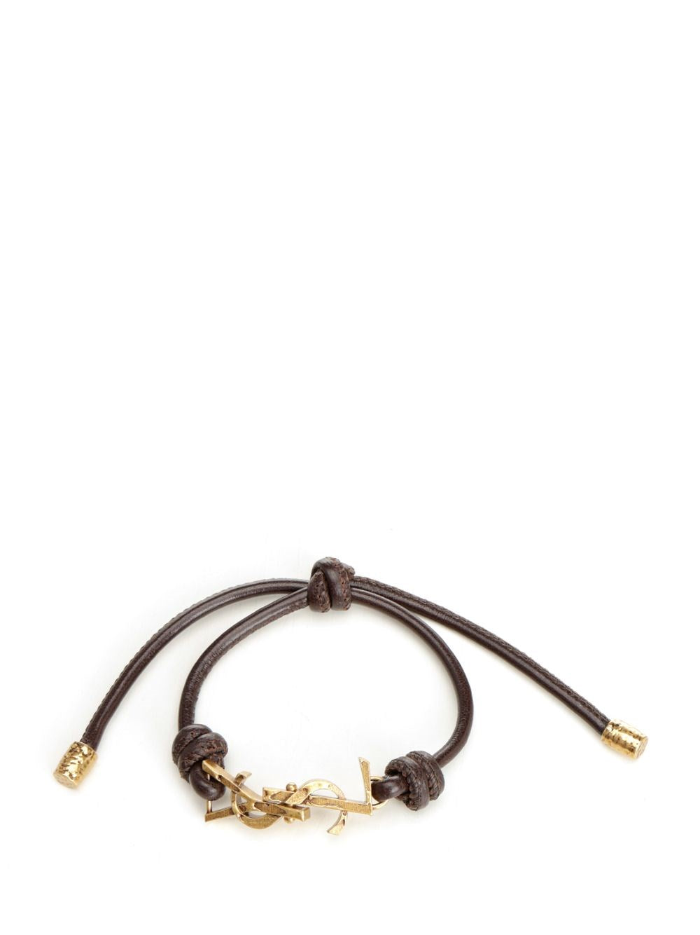 Saint Laurent Men Cassandre Leather Bracelet SAINT LAURENT