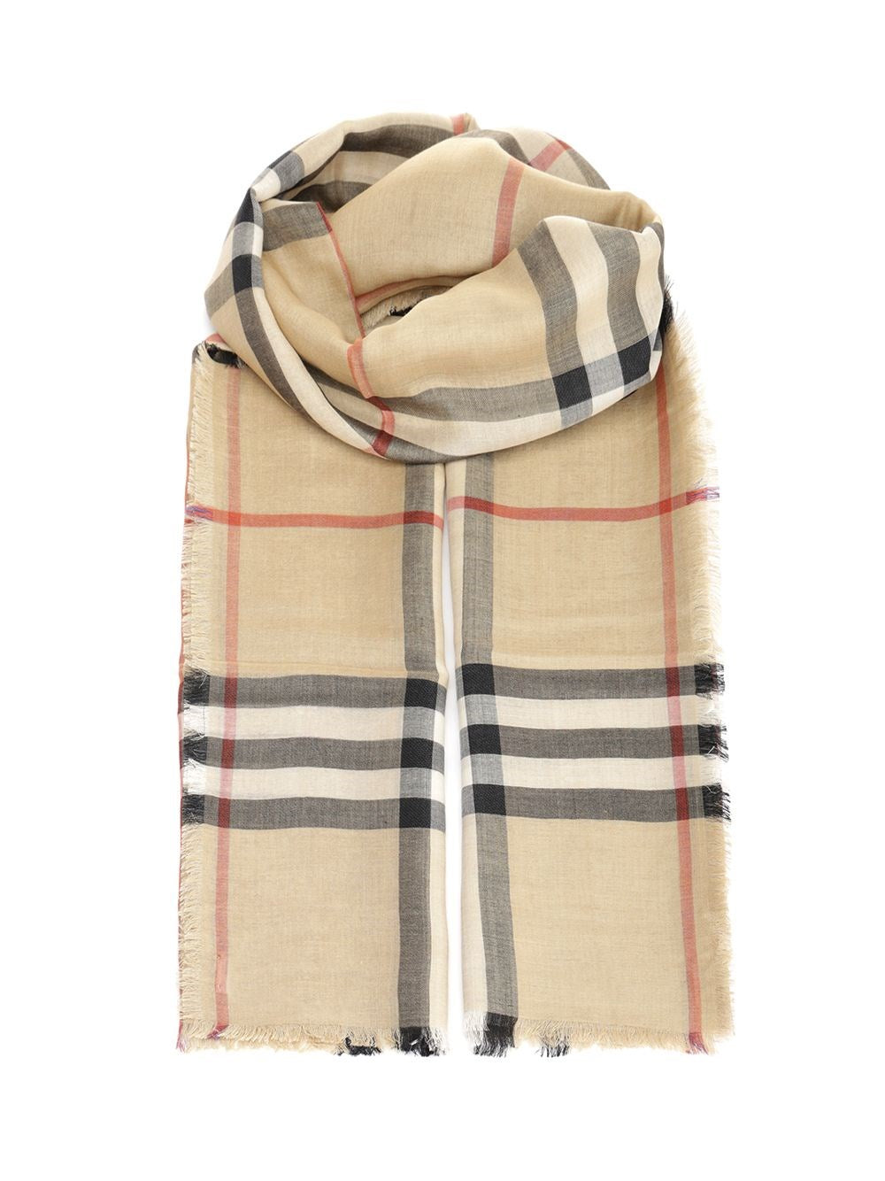 Burberry Women Wool And Silk Scarf