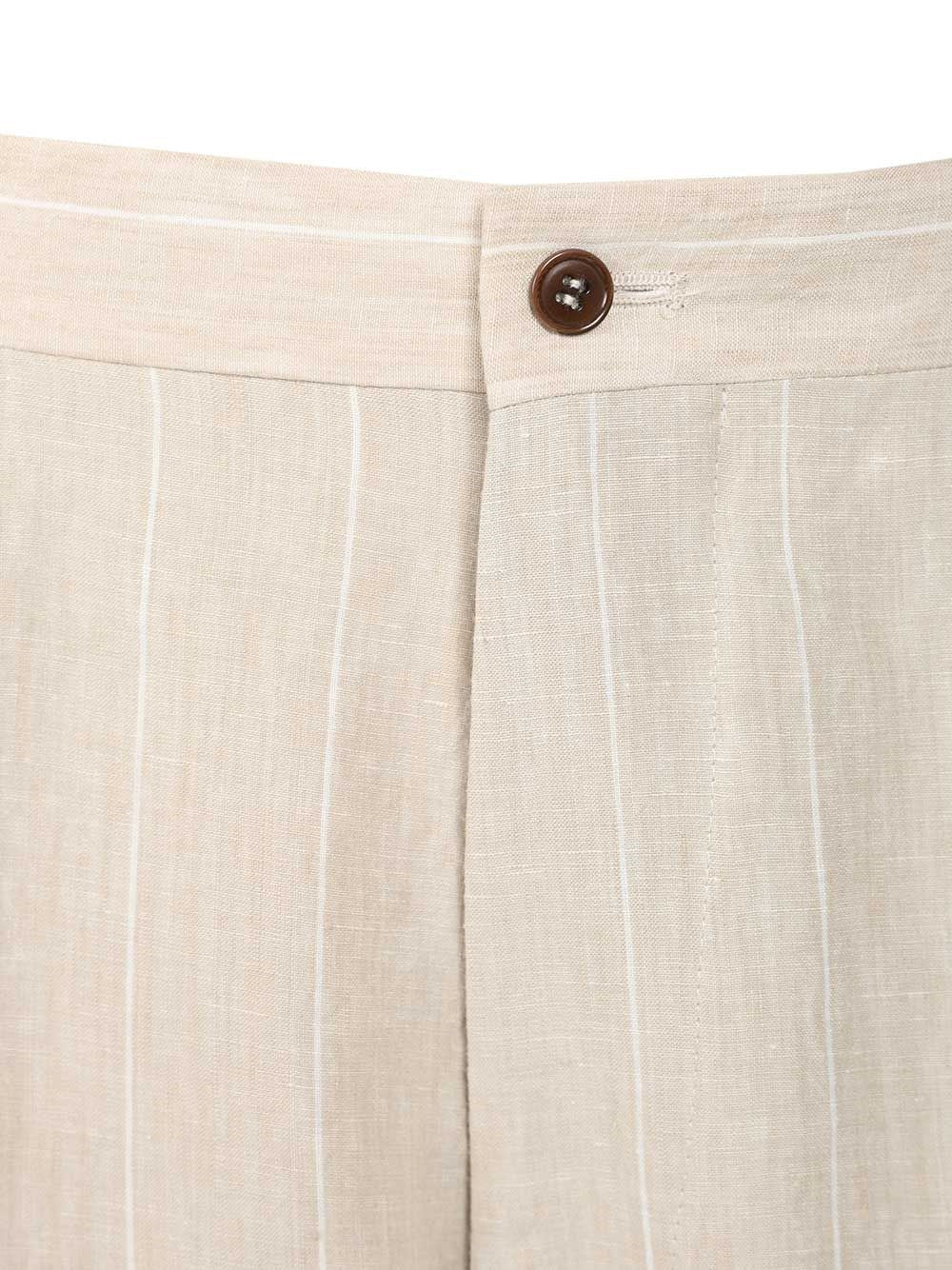 Giorgio Armani Men Double Pleated Linen Trousers GIORGIO ARMANI