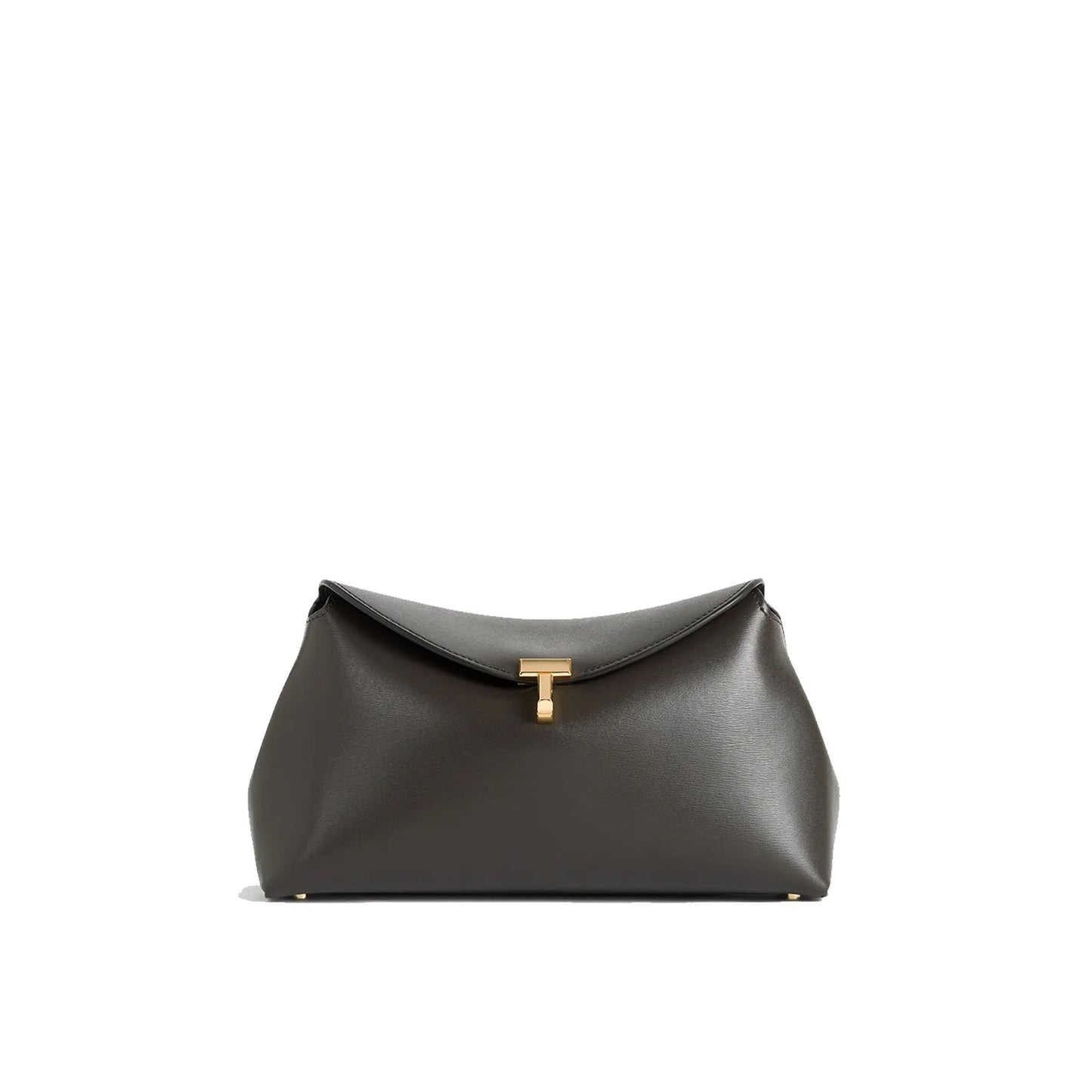 Toteme T-Lock Leather Clutch Bag Women TOTEME