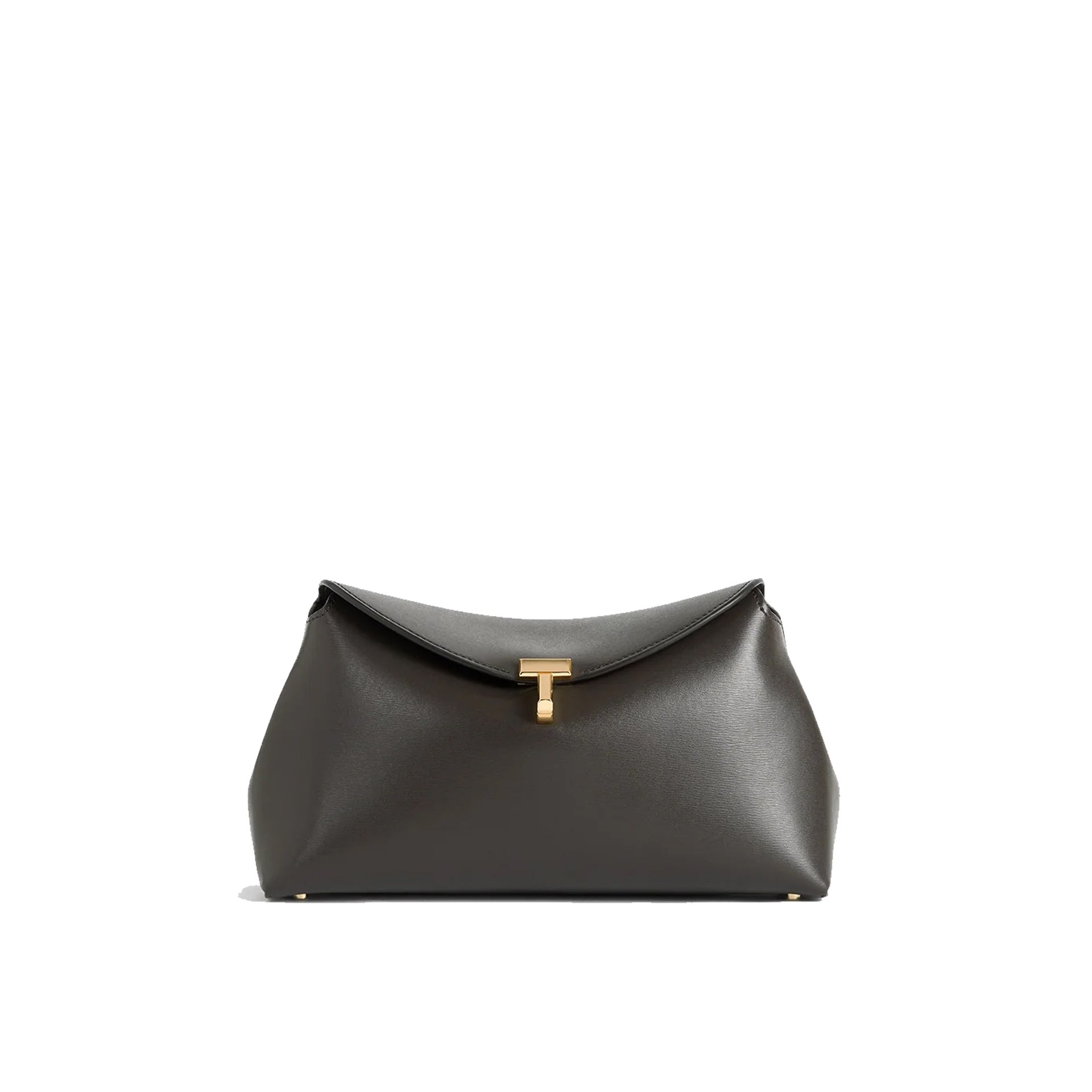 Toteme T-Lock Leather Clutch Bag Women TOTEME