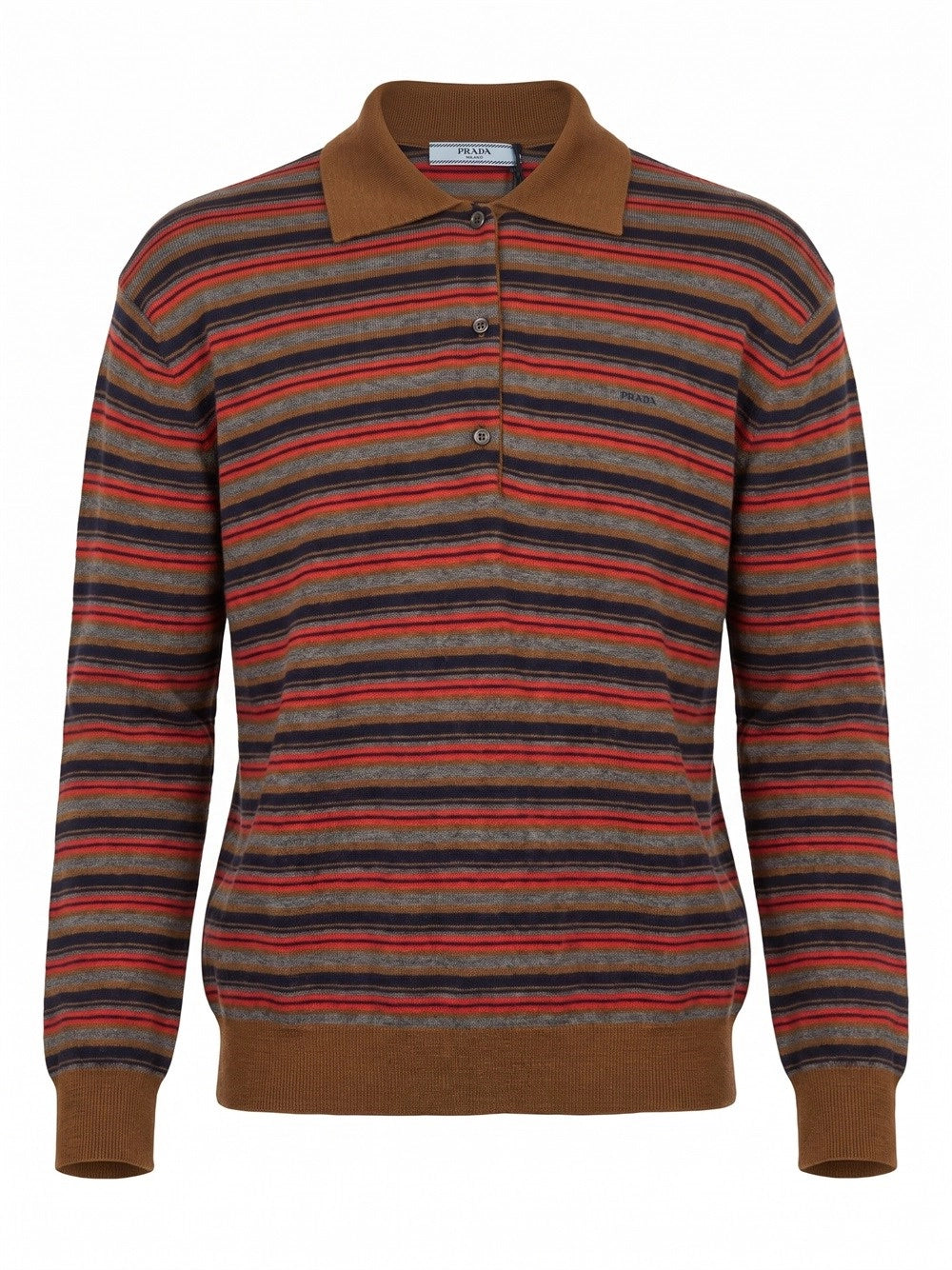 Prada Women Striped Polo-Neck Sweater PRADA