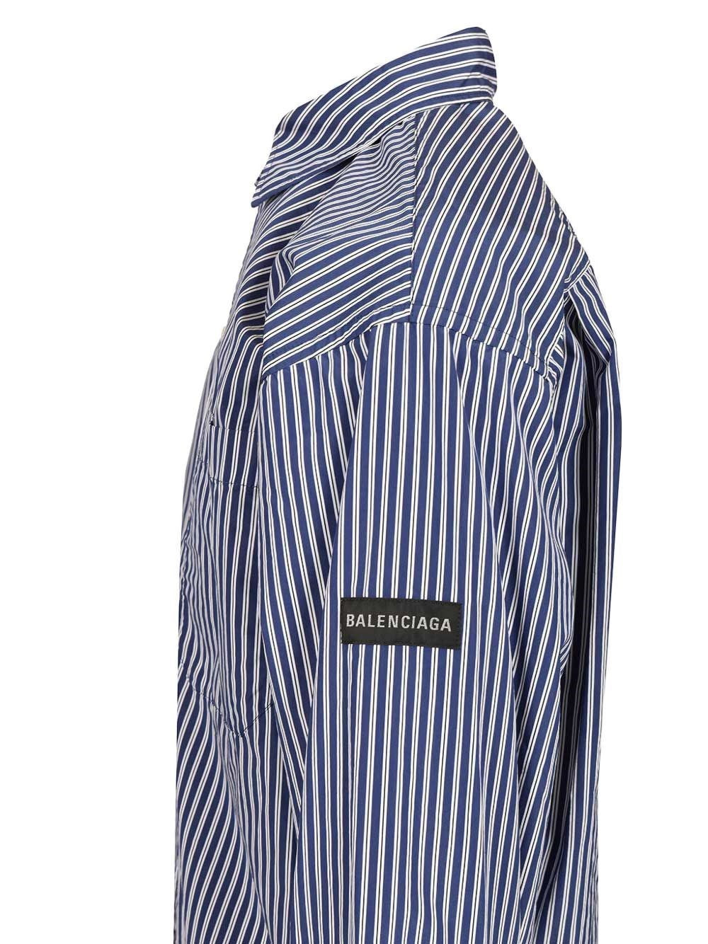 Balenciaga Men Oversized Striped Shirt BALENCIAGA