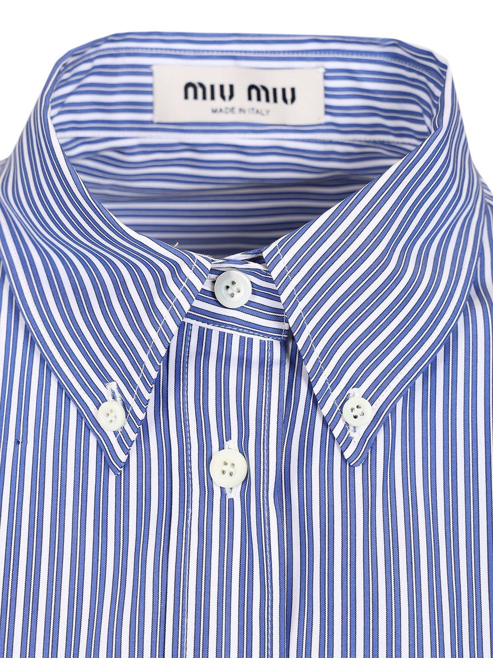 Miu Miu Women Poplin Shirt With Logo MIU MIU