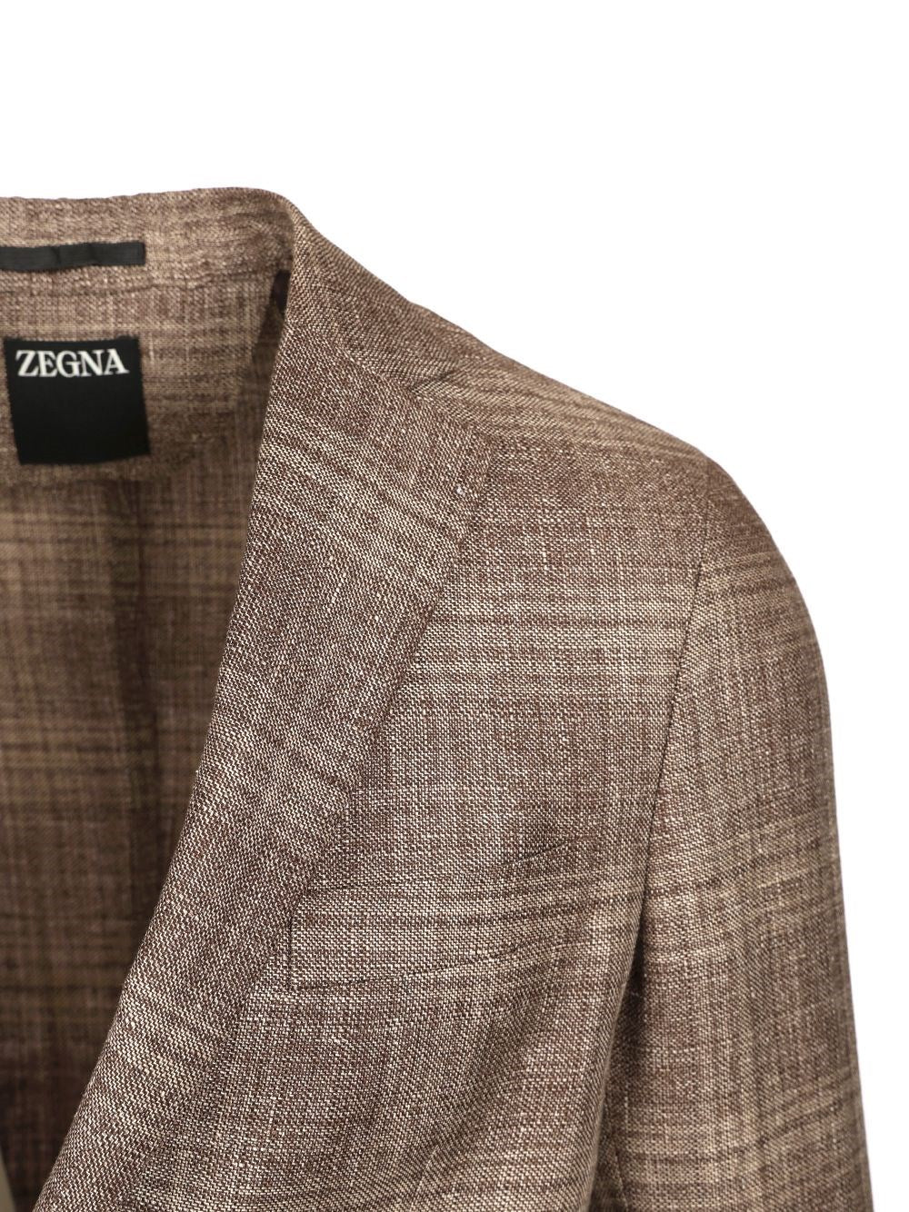 Zegna Men Linen And Wool Jacket ZEGNA